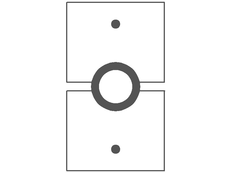 1-Gang, Standard Size, 1 in. Hole with Rubber Grommet Split Plate Opening, Metallic Finish, Metal Wall Plate Outlet Cover - Made in USA