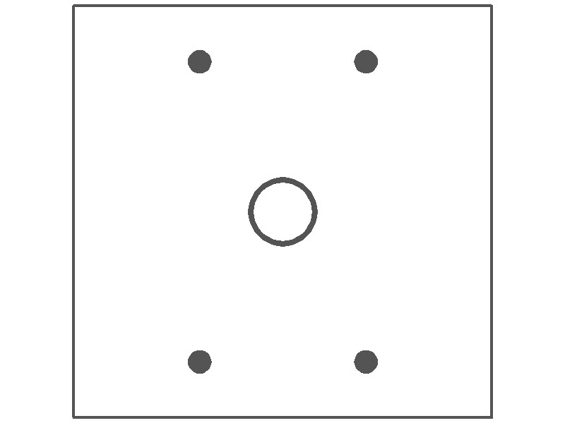 2-Gang, Standard Size, 5/8 in. Data Communication Opening with Metal Grommet, Metallic Finish, Metal Wall Plate Outlet Cover - Made in USA
