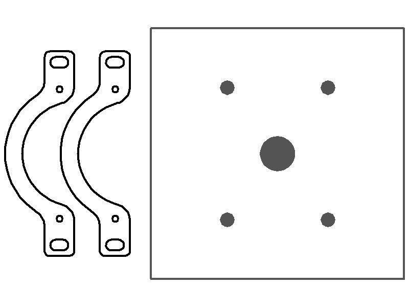 2-Gang, Standard Size, 5/8 in. Data Communication Opening with Mounting Straps, Metallic Finish, Metal Wall Plate Outlet Cover - Made in USA