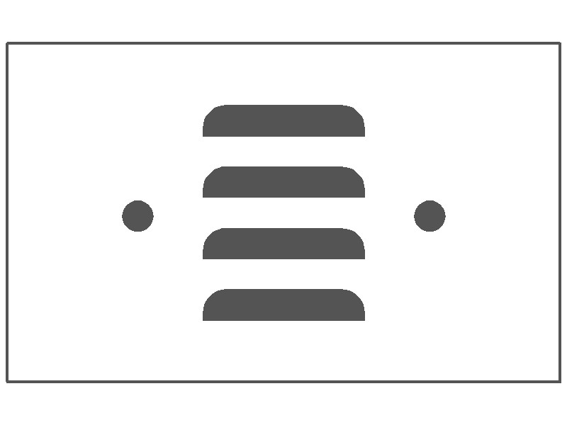 1-Gang, Standard Size, Louver Opening Horizontal Position, Almond Semi-Gloss Finish, Metal Wall Plate Outlet Cover - Made in USA