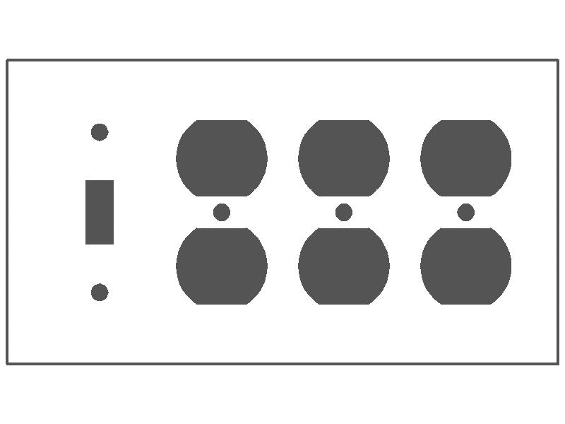 4-Gang, Standard Size, 1 Toggle / 3 Duplex Openings, Brown Semi-Gloss Finish, Painted Metal Wall Plate Outlet Cover - Made in USA