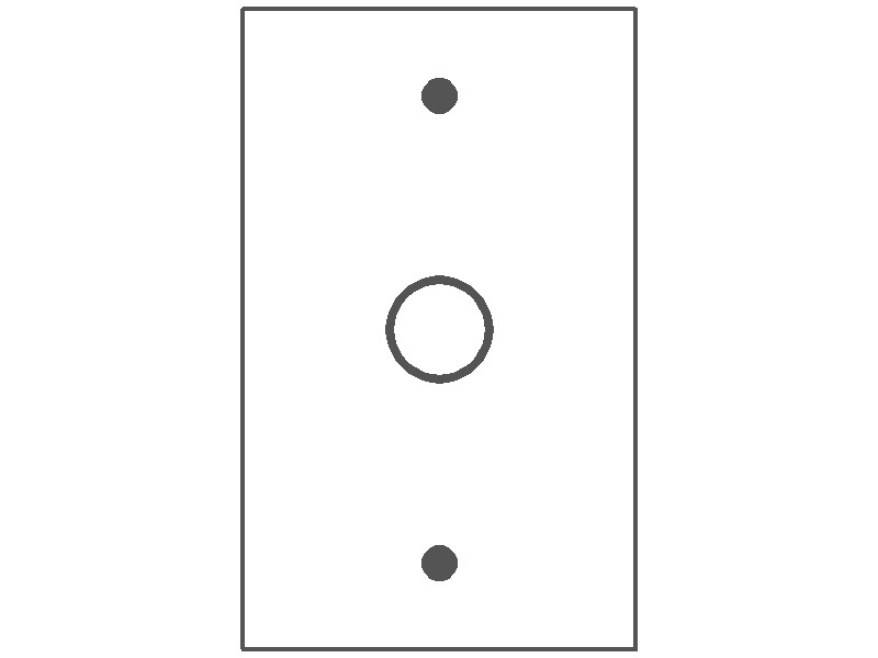 1-Gang, Standard Size, 1 Telephone Opening (5/8 in. ID) with Metal Bushing, Red Semi-Gloss Finish, Painted Metal Wall Plate Outlet Cover - Made in USA
