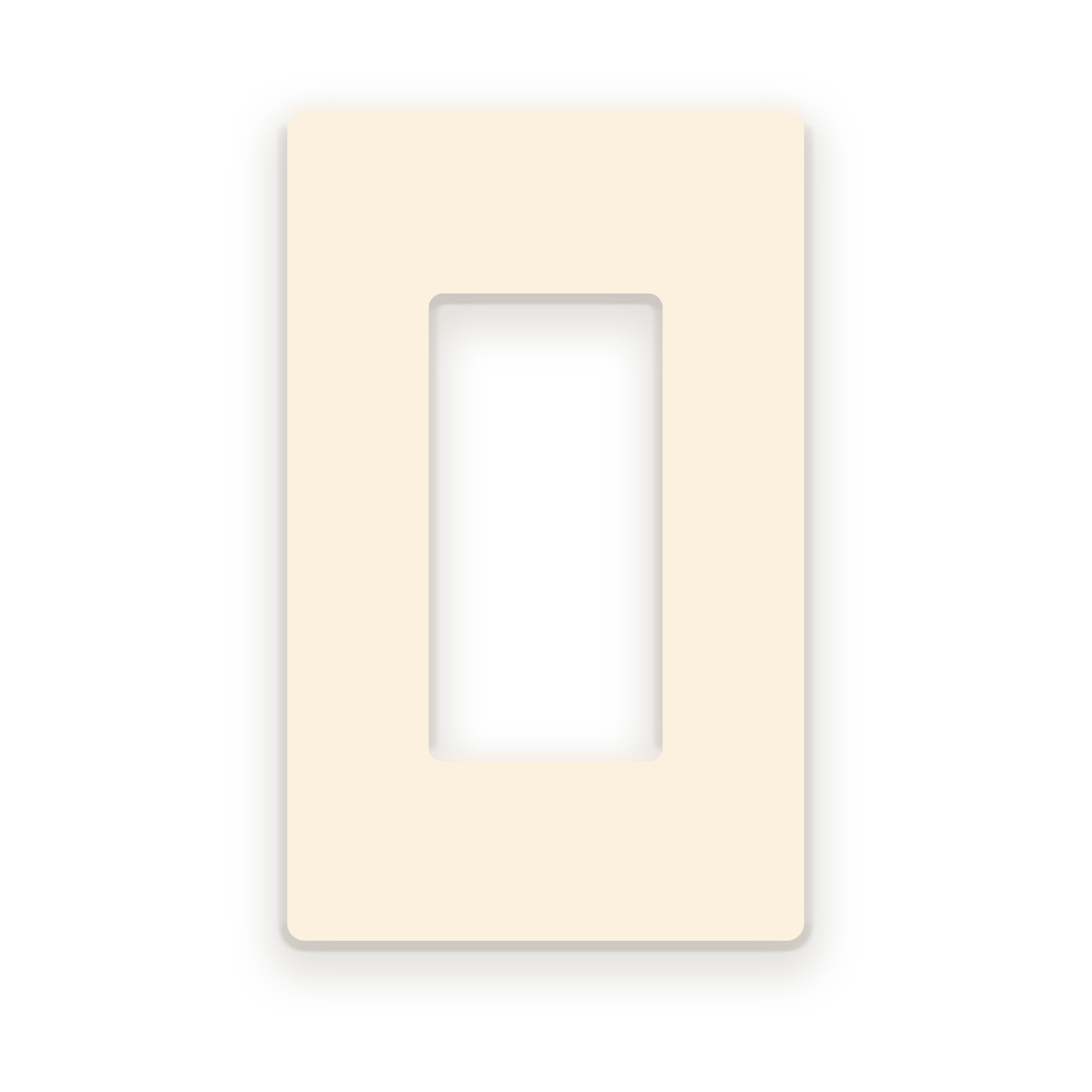 1 Gang Almond Screwless Rocker Switch Wall Plate