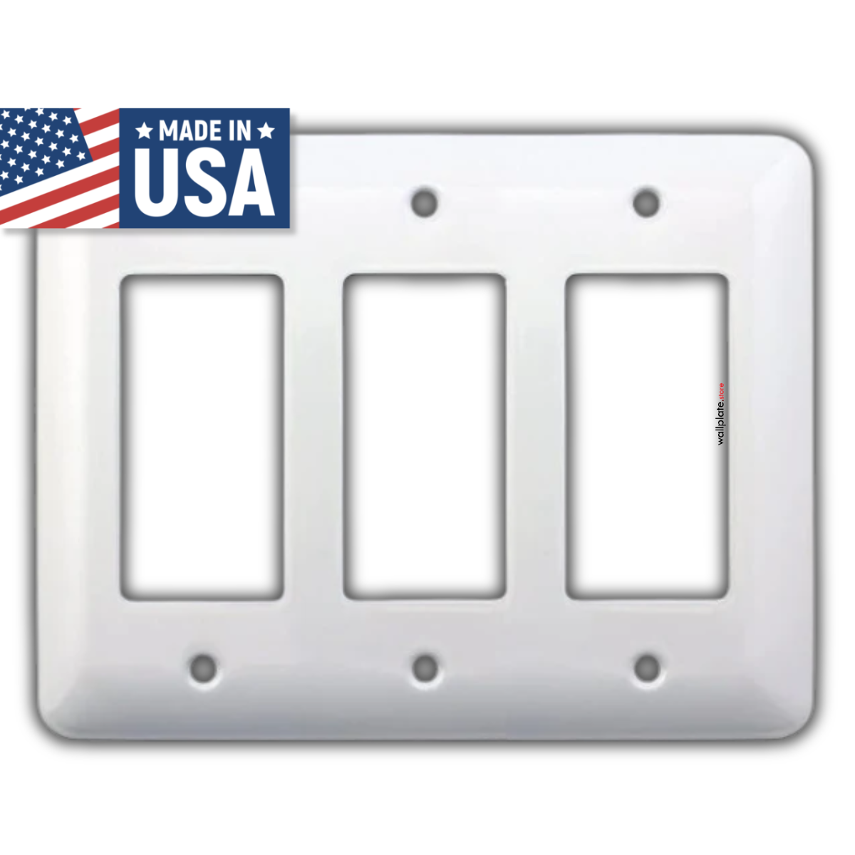 3-Gang Princess Size Decora® Rocker/GFCI Switch Wall Plate – Made in USA