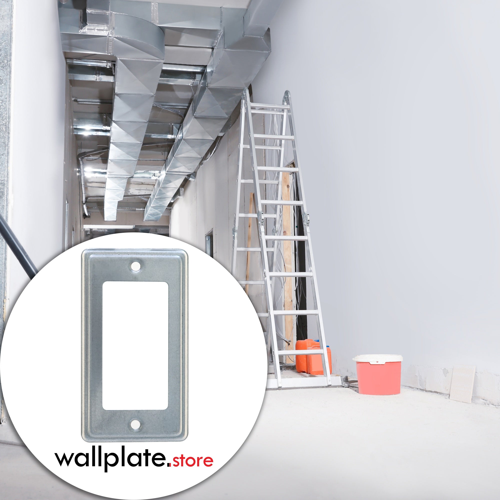 1 Gang Galvanized Steel Rocker Switch Decora® Style Utility Wallplate & Cover