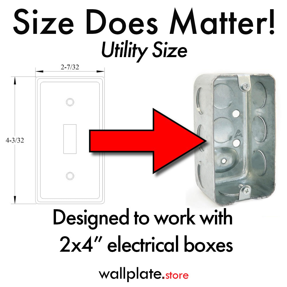 1 Gang Utility Size Red Metal Emergency Gas Burner Wall Plate