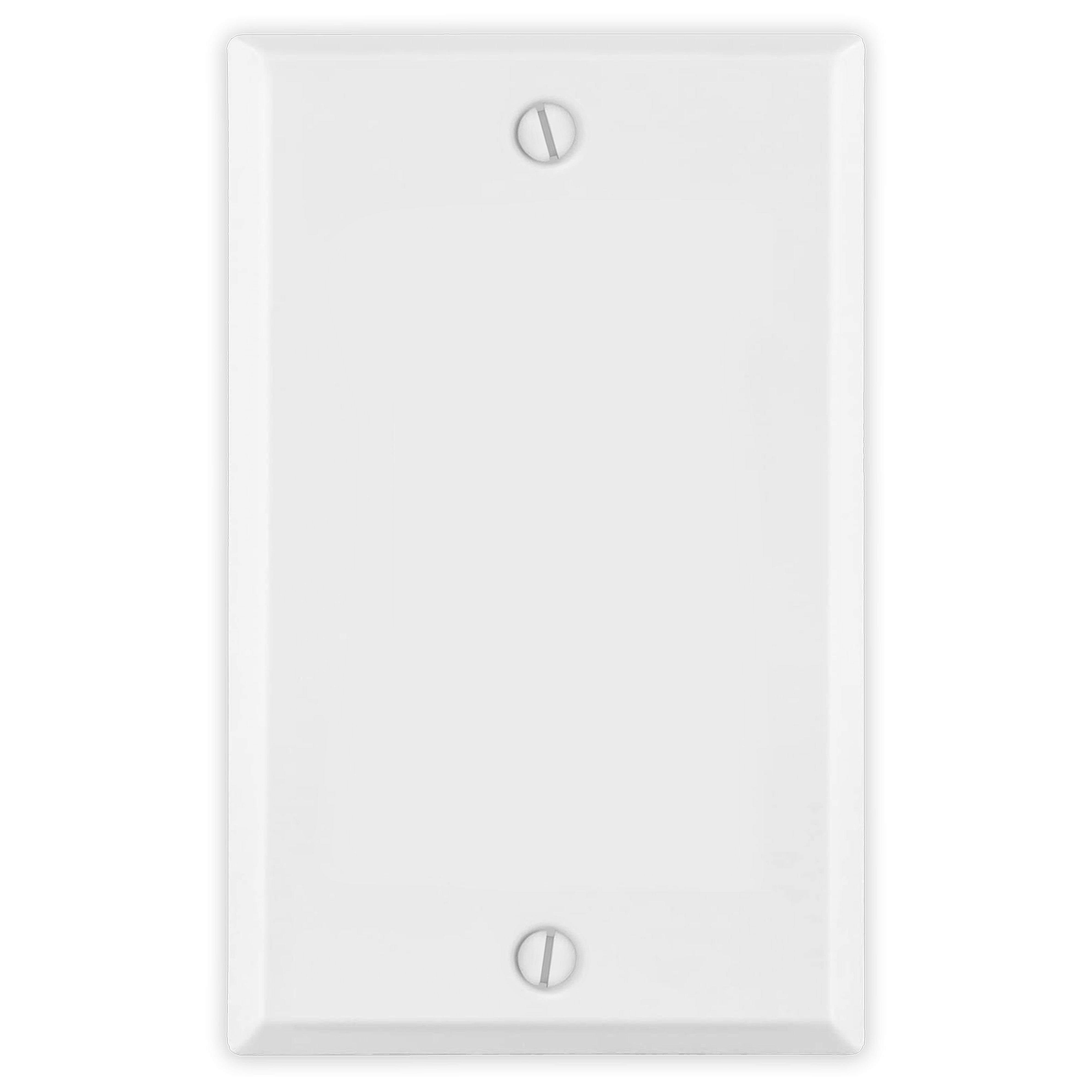 1 Gang Midi Size White Plastic Blank Wall Plate