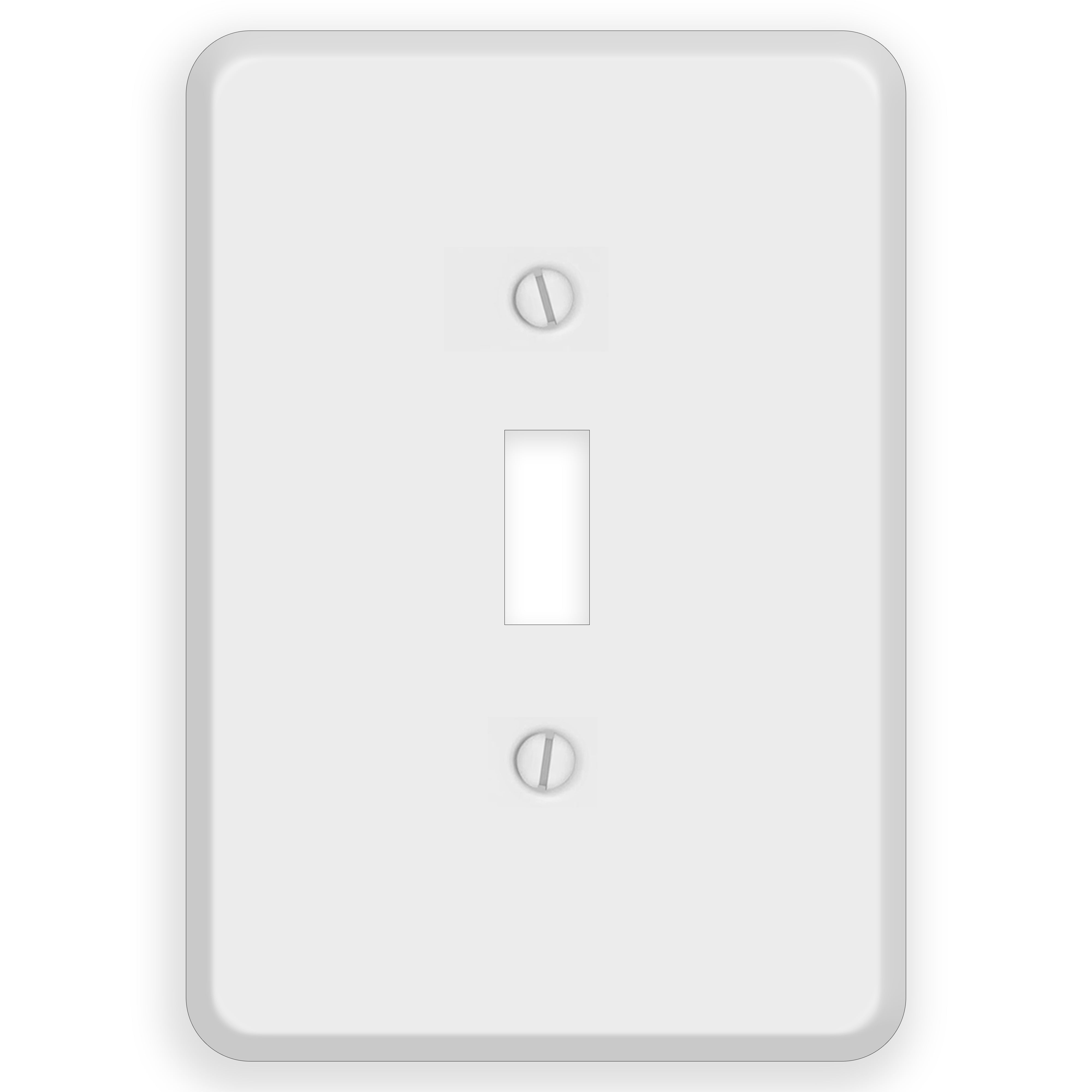 1 Gang White Metal Toggle Switch Maxi Plate