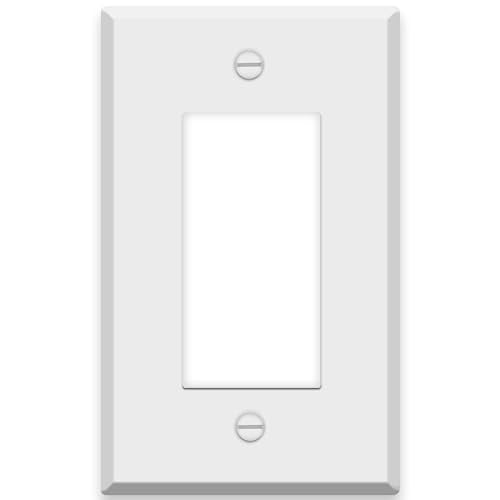 1 Gang White Metal Decora® Rocker GFCI Switch Wall Plate Cover