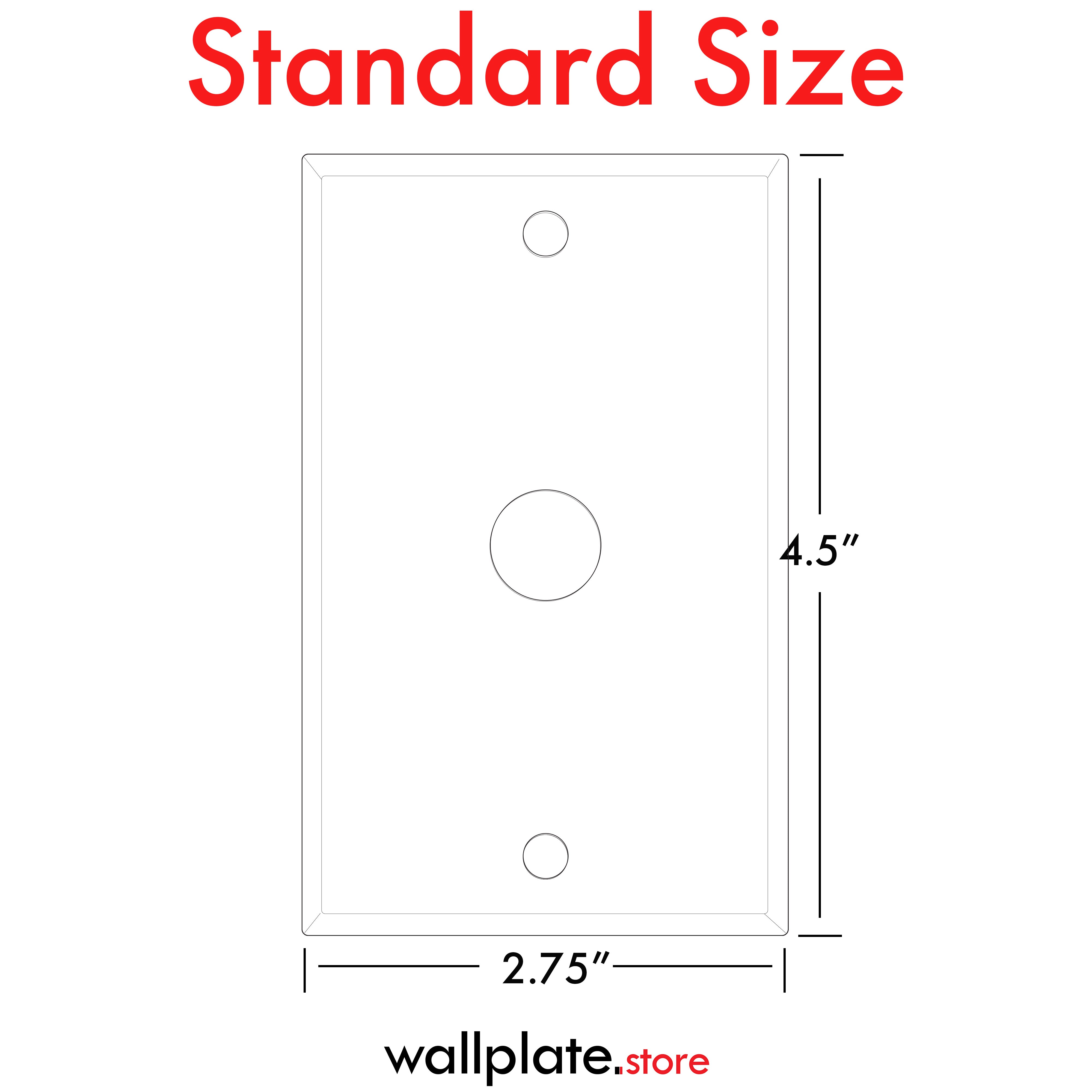 1 Gang White Metal Wall Plate with 5/8" Center Hole - Doorbell Cover Plate - Made in USA