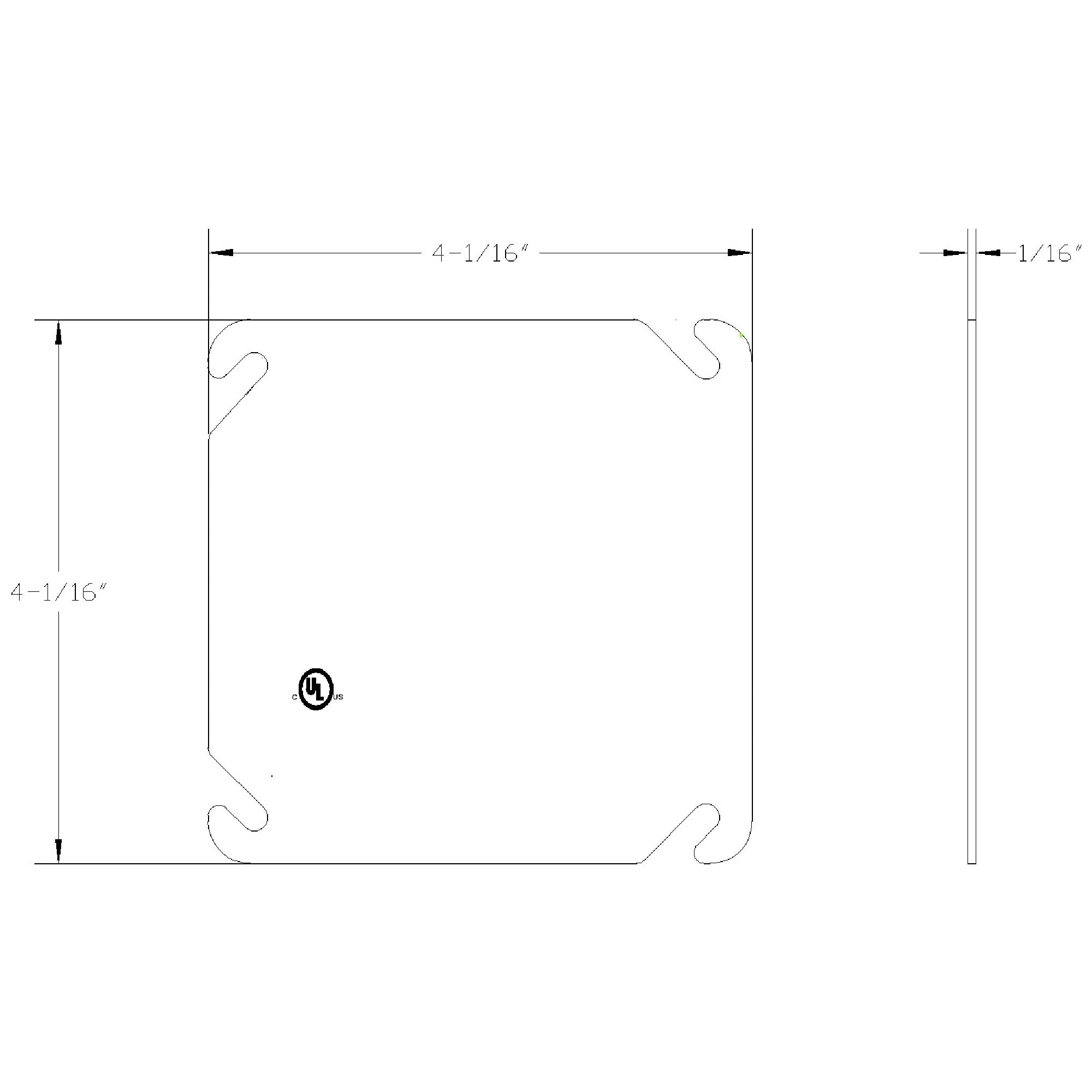 4 inch square flat Galvanized Steel Electrical Box covers