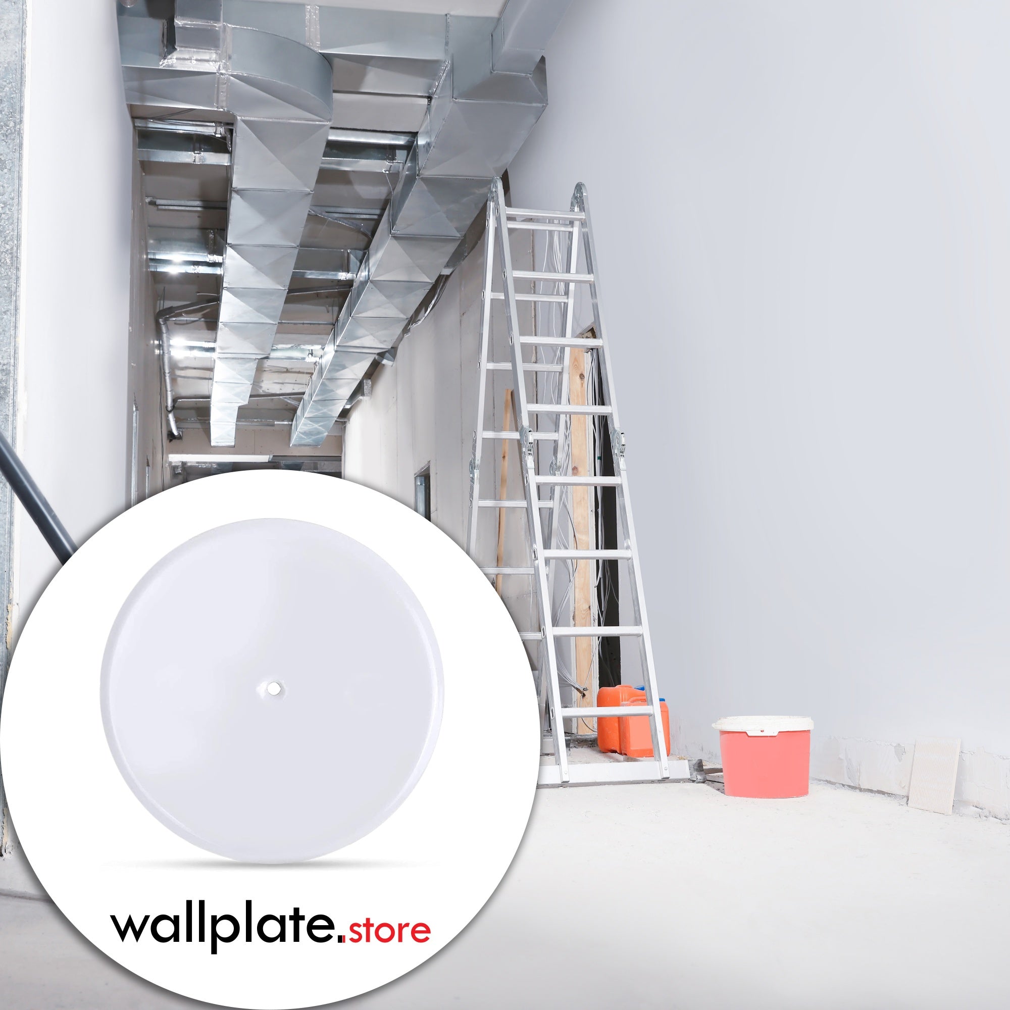 5" Flat Canopy With Strap, Center Screw Hole & 3 Matching Screws