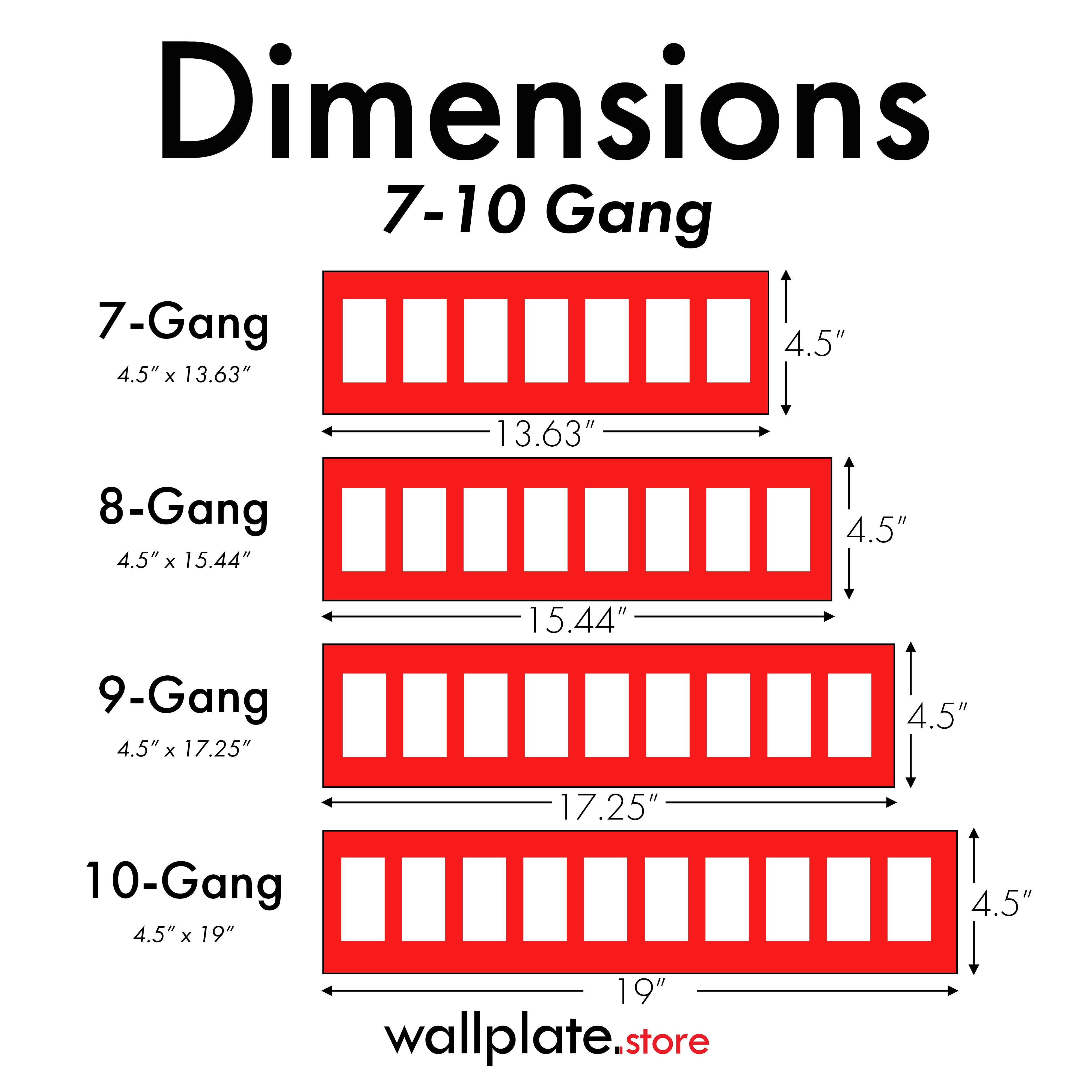 7 Gang White Metal Decora® Rocker GFCI Switch Wall Plate Cover