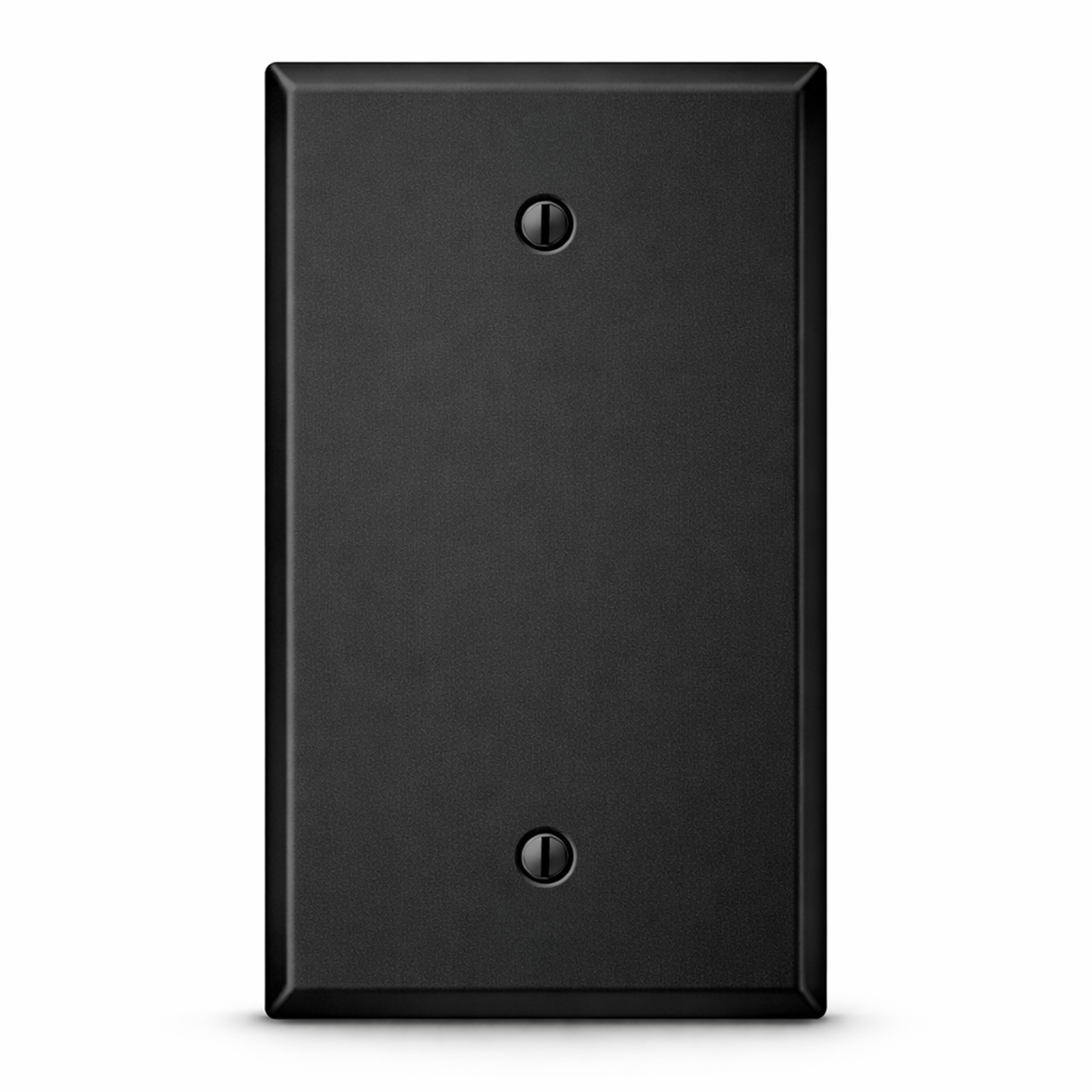 1 Gang blank, Standard size, Black Painted Metal Wallplate