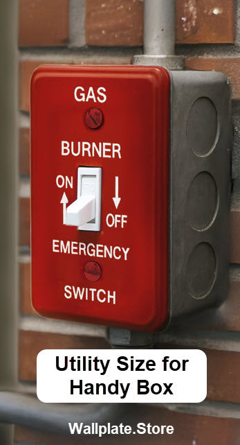 1 Gang Utility Size Red Metal Gas Burner Wall Plate