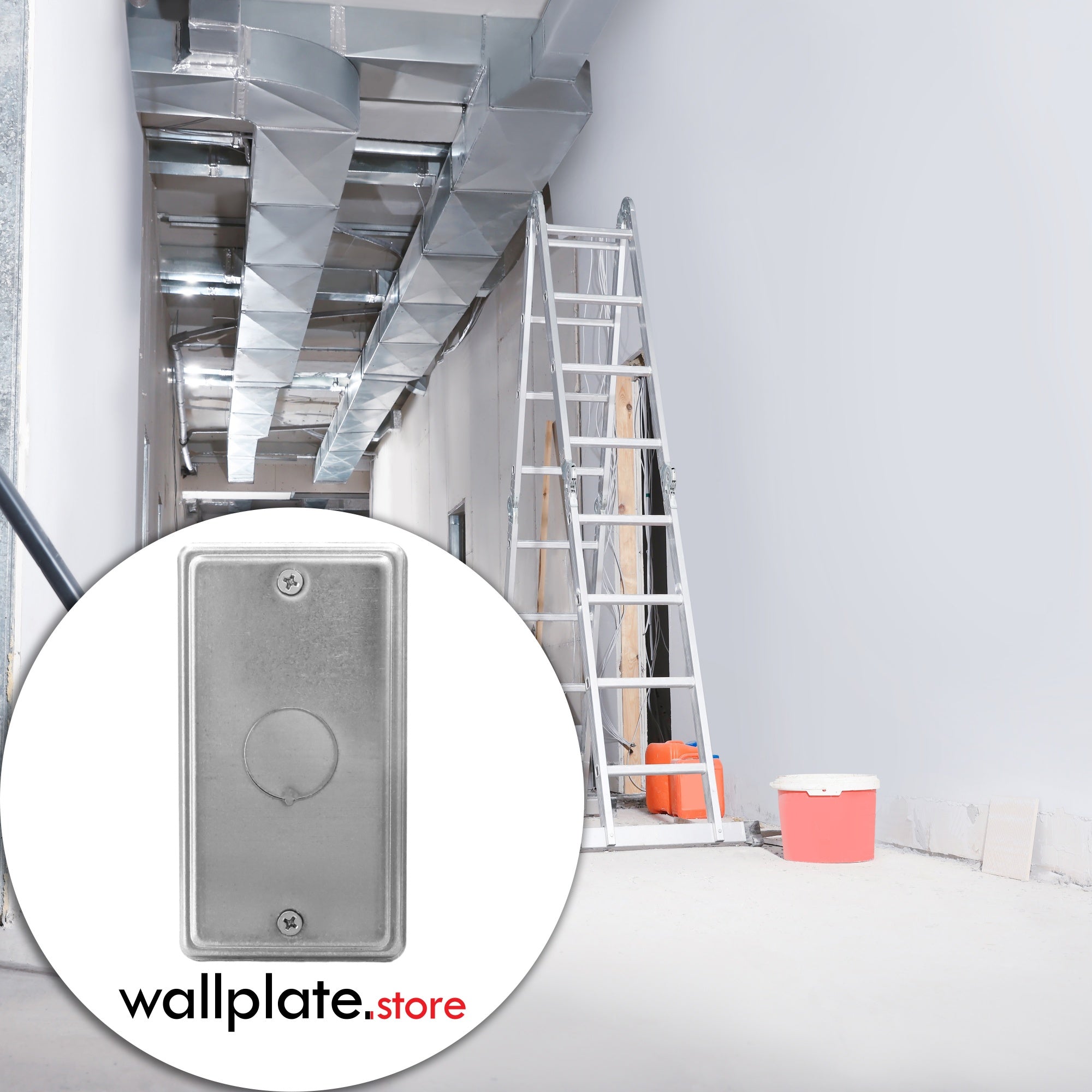 1 Gang Galvanized steel 1/2 inch knockout Utility cover