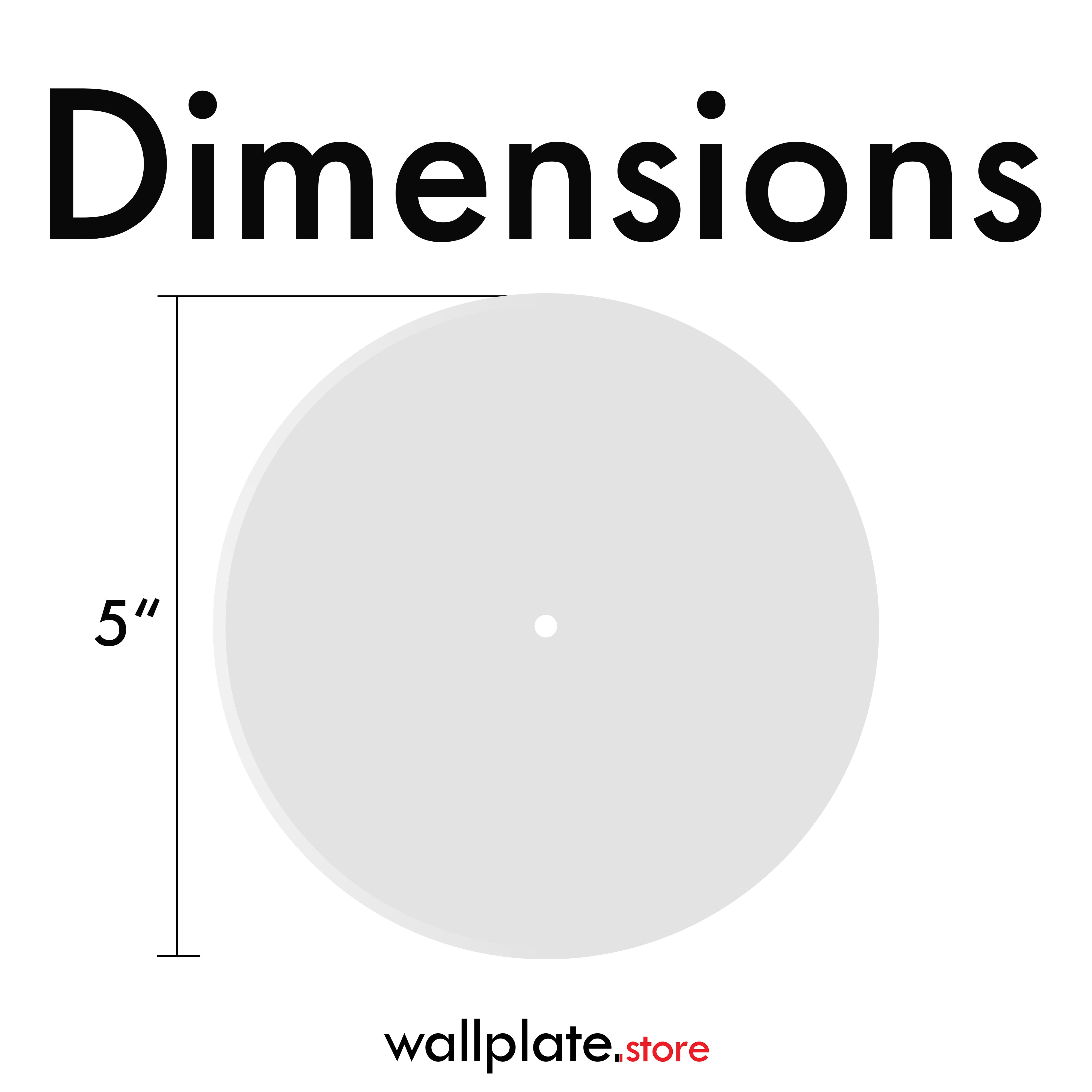 5" Flat Canopy With Strap, Center Screw Hole & 3 Matching Screws