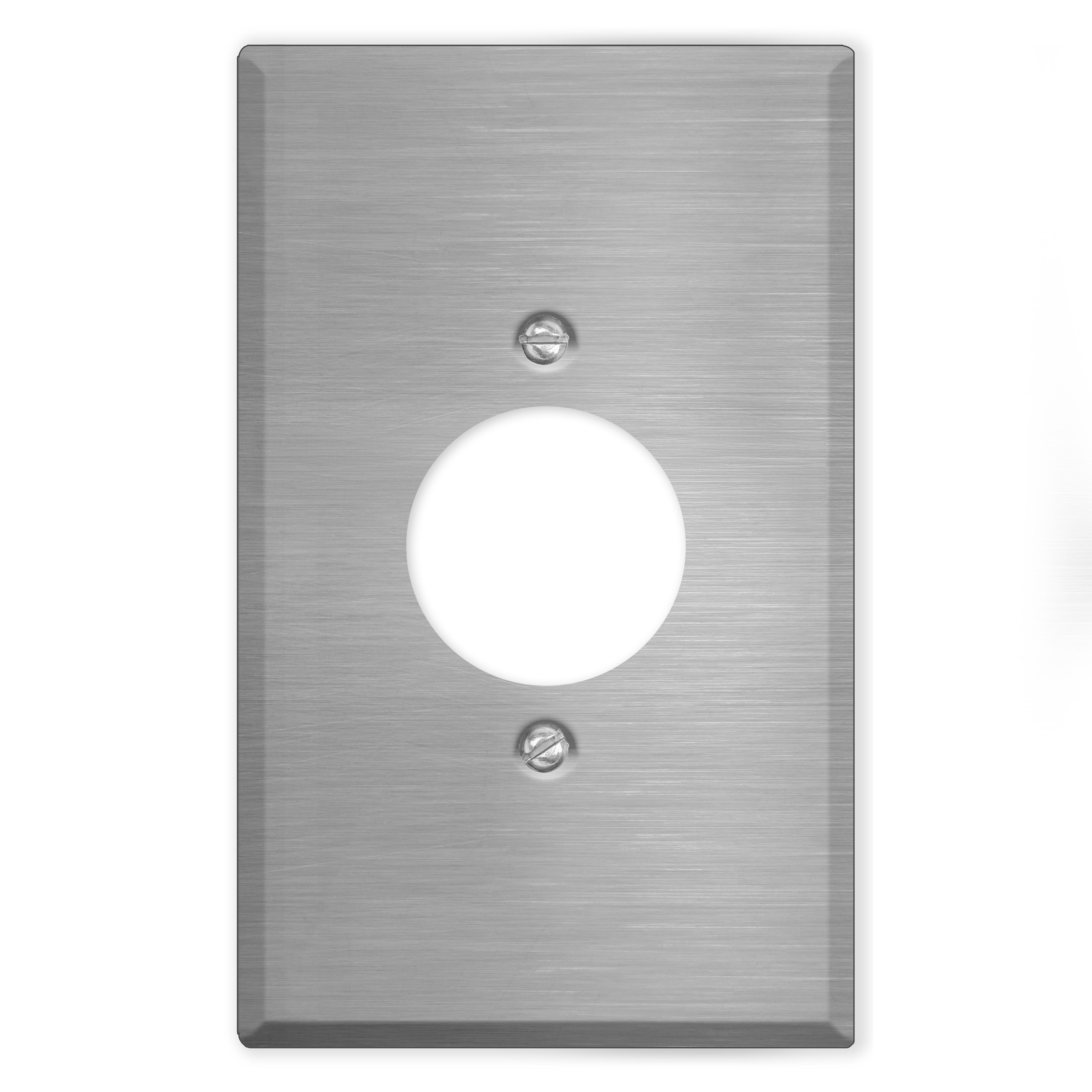 1 Gang Oversized Stainless Steel Single Receptacle Wall Plate