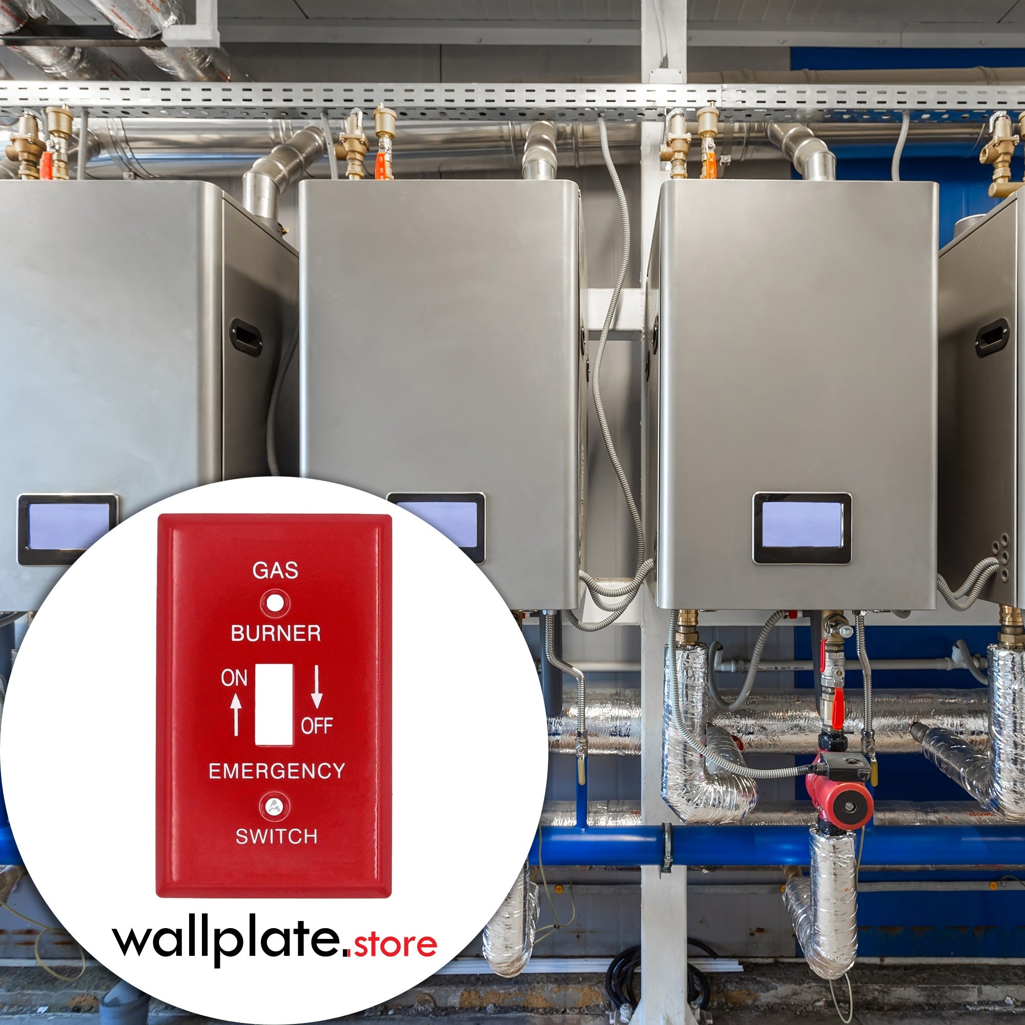 1 Gang Red Gas Burner Plate Toggle Switch Emergency Wall Plate Cover