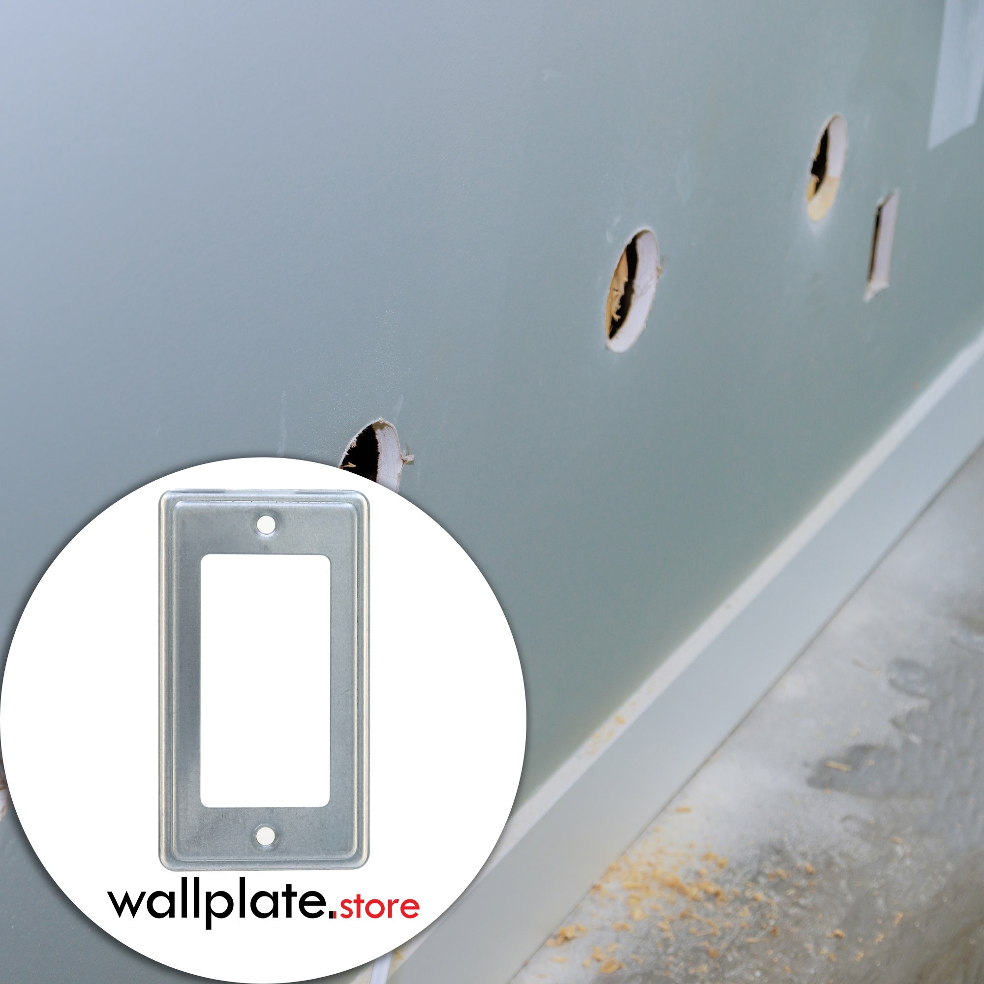 1 Gang Galvanized Steel Rocker Switch Decora® Style Utility Wallplate & Cover