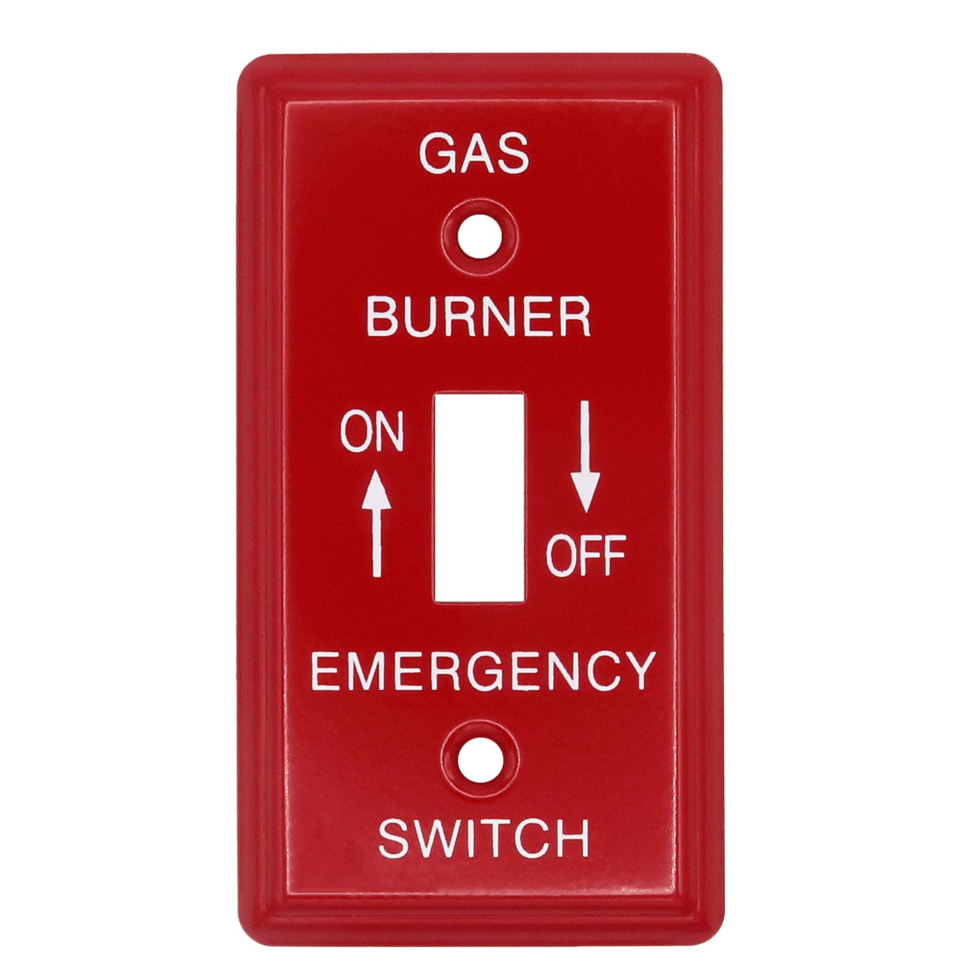 1 Gang Utility Size Red Metal Emergency Gas Burner Wall Plate