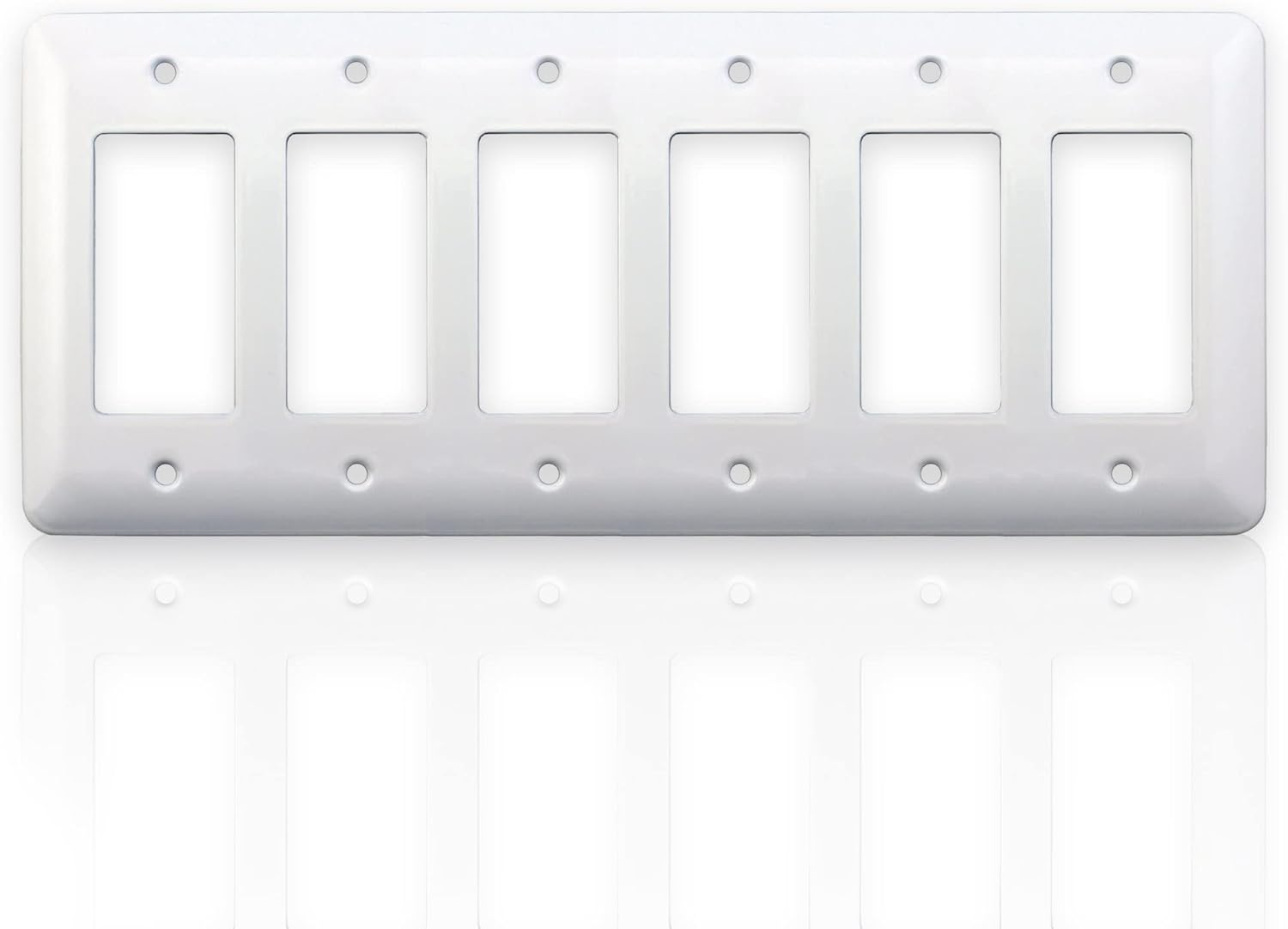 6-Gang Princess Size Decora® Rocker/GFCI Switch Wall Plate – Made in USA