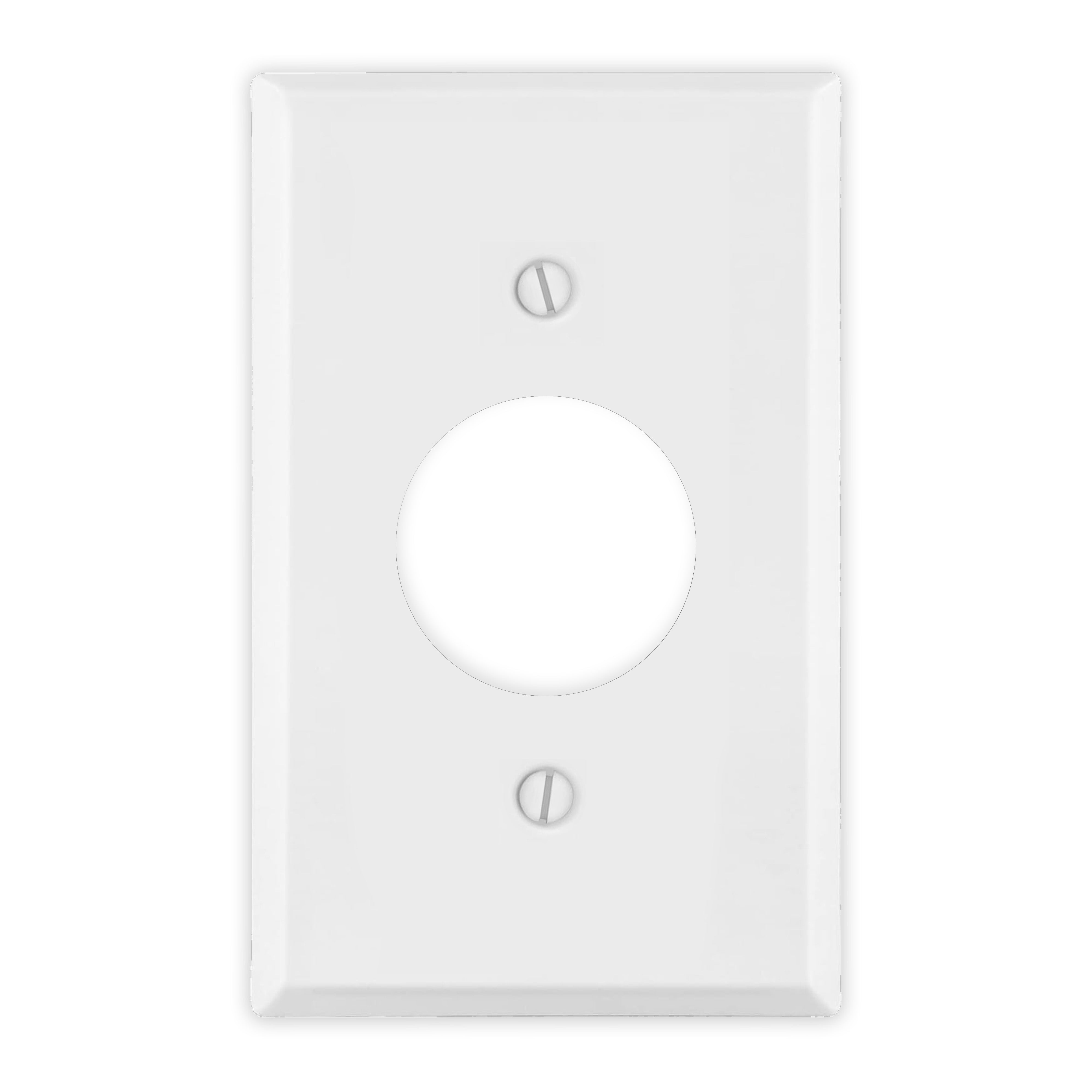 1 Gang Single White Plastic Single Receptacle Cover