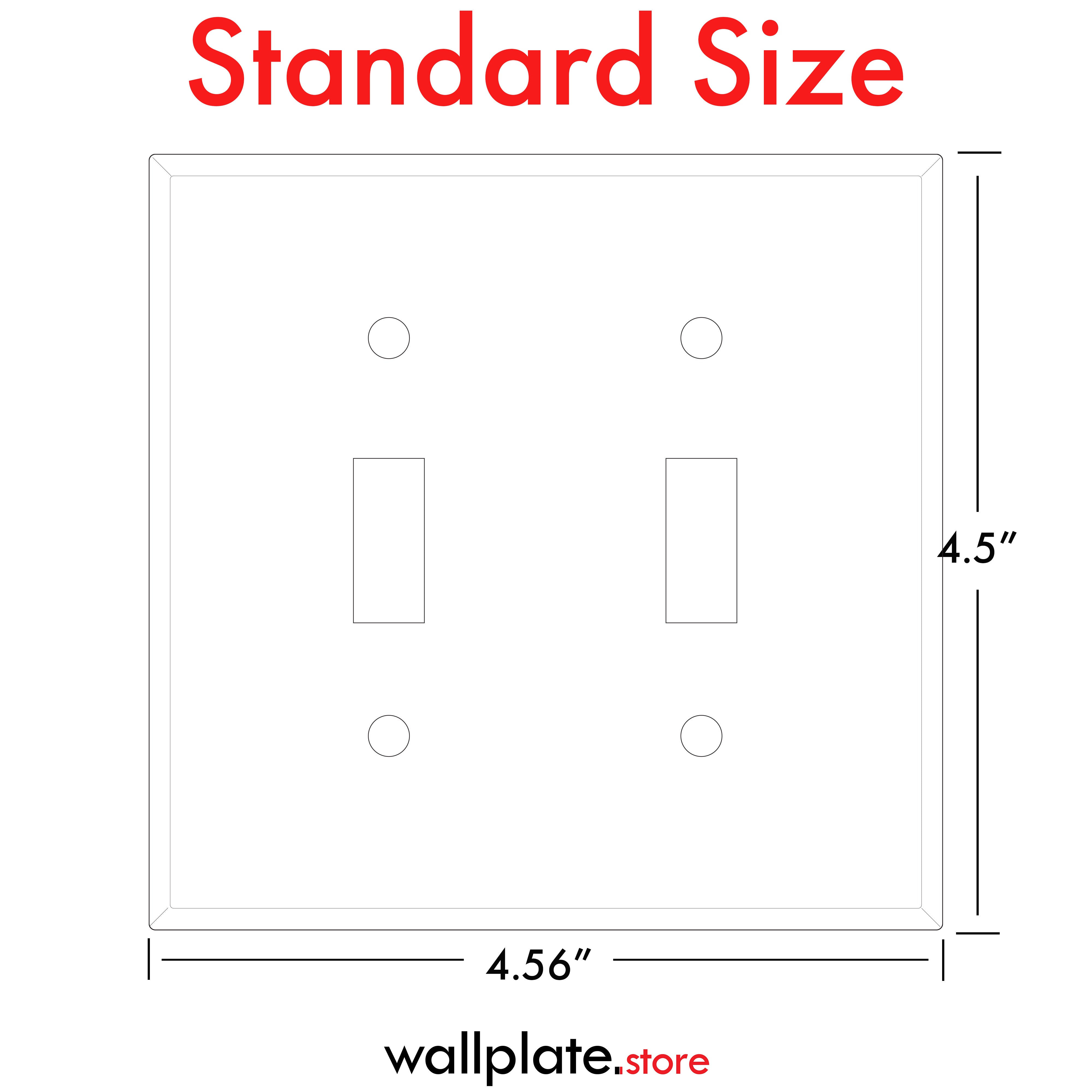 2 Gang toggle, standard size, Black painted metal wallplate