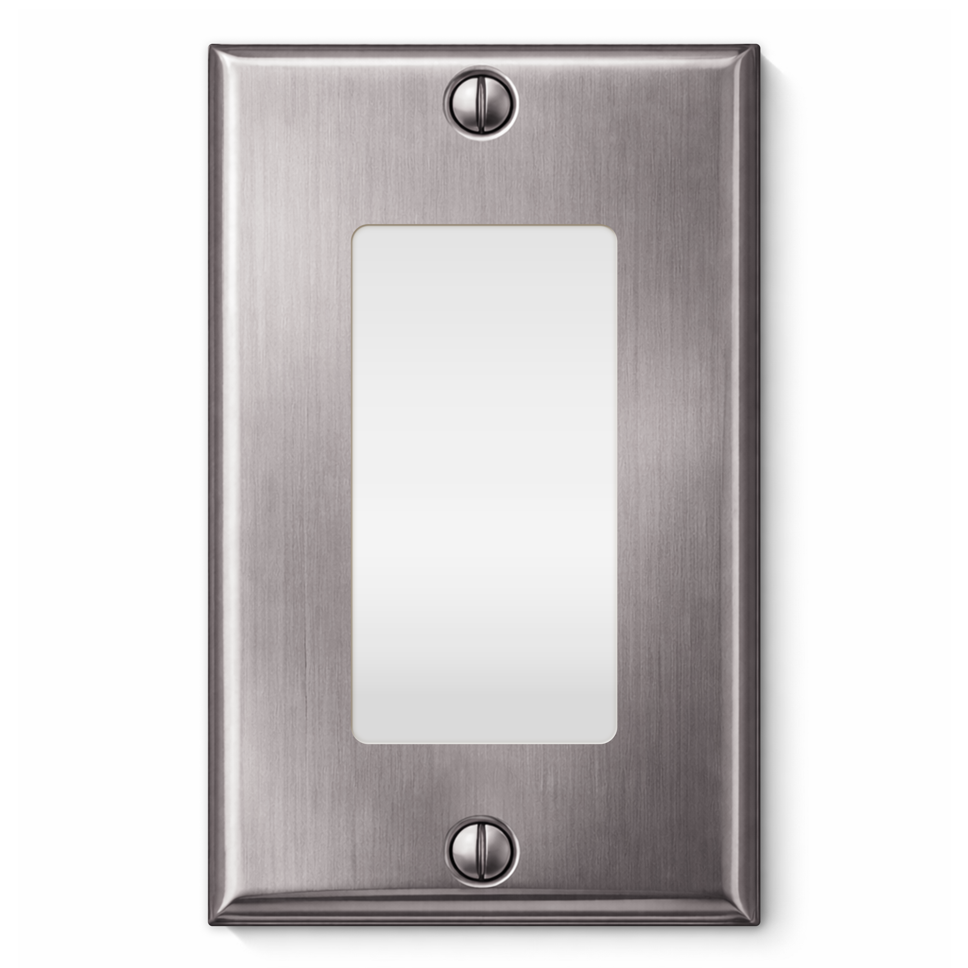 1-Gang Stainless Steel Rocker GFCI Decora® Style Wall Plate, Made in USA