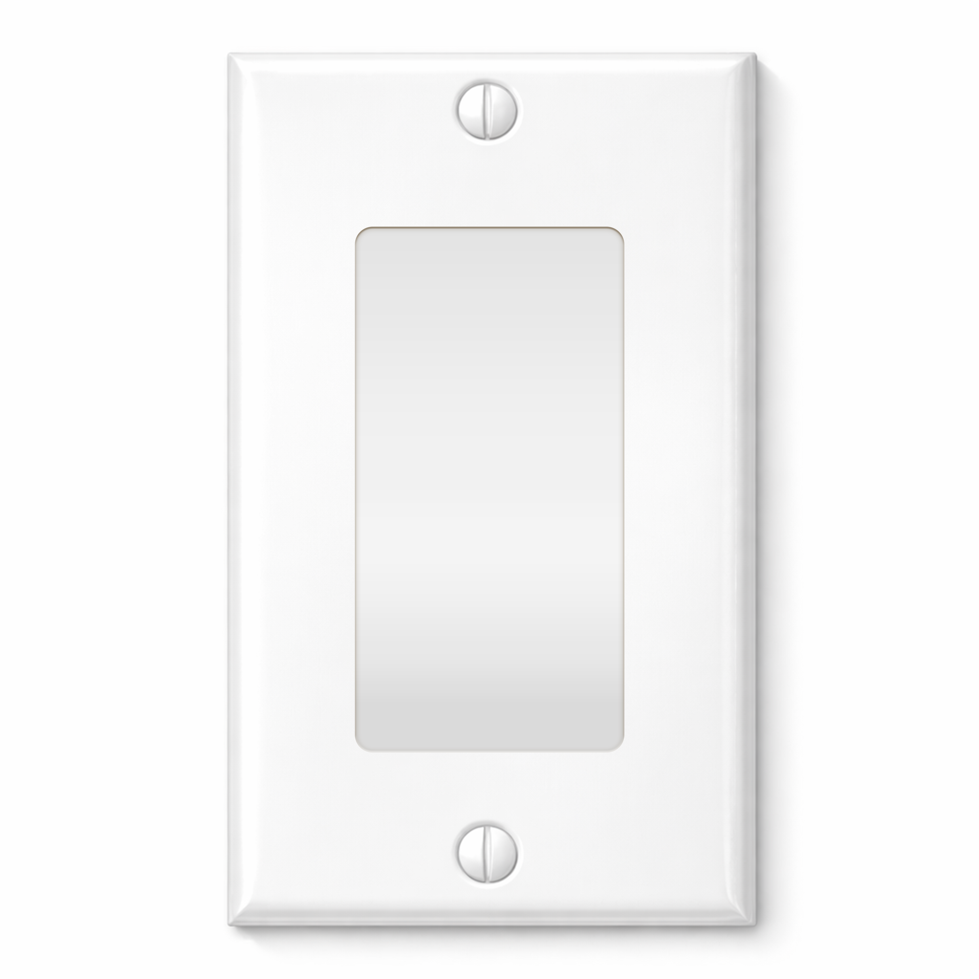 1 Gang White Metal Decora® Style Rocker GFCI Switch Wall Plate Cover