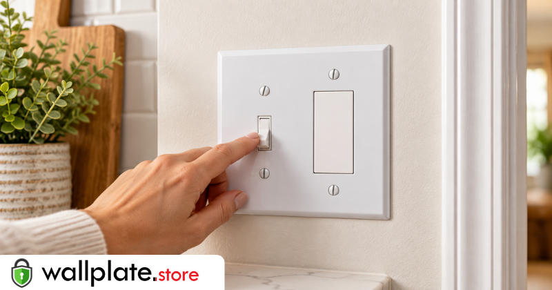 A jumbo or oversized wall plate is designed for the same standard electrical devices as a regular-size wall plate