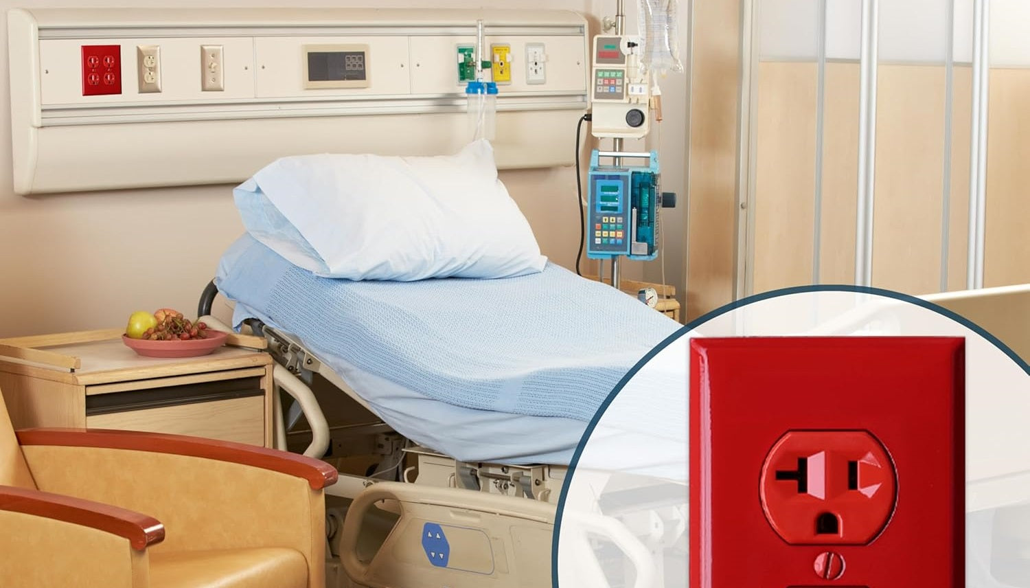 Hospital Grade Red Emergency Wallplates