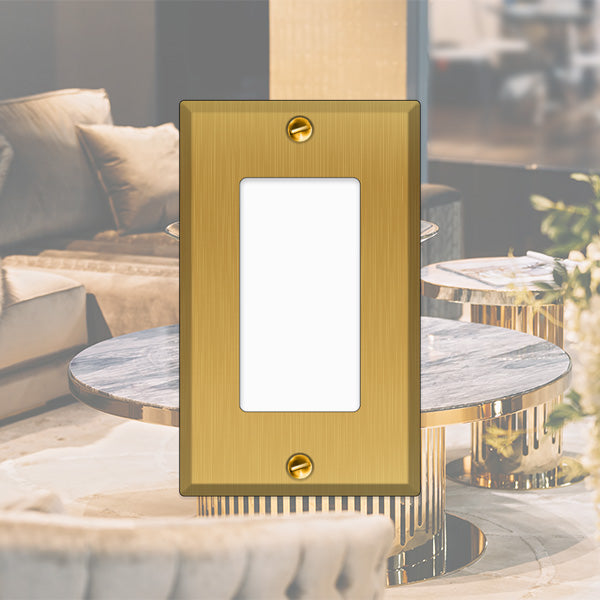 Satin Brass Rocker Wall Plates
