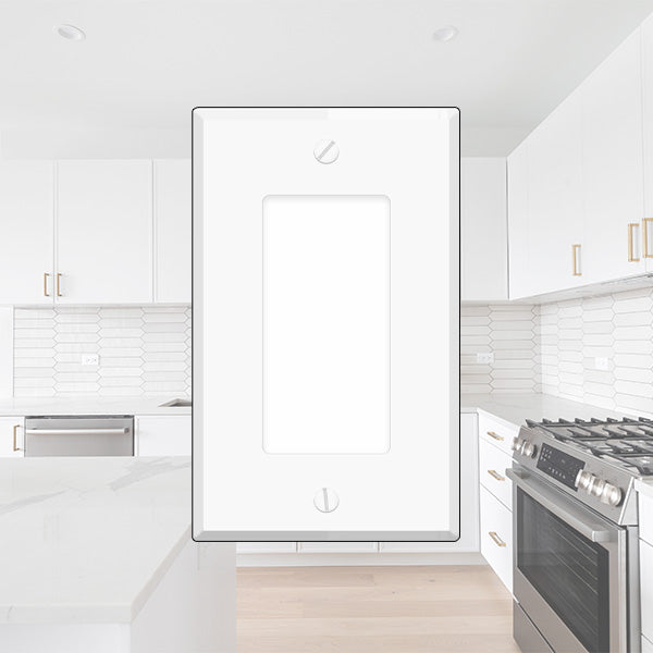 White Plastic Rocker Wall Plates