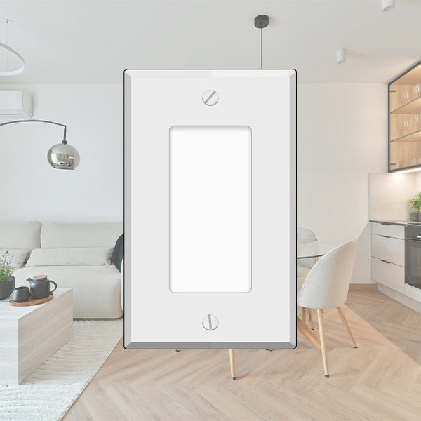 White Metal Rocker Wall Plates