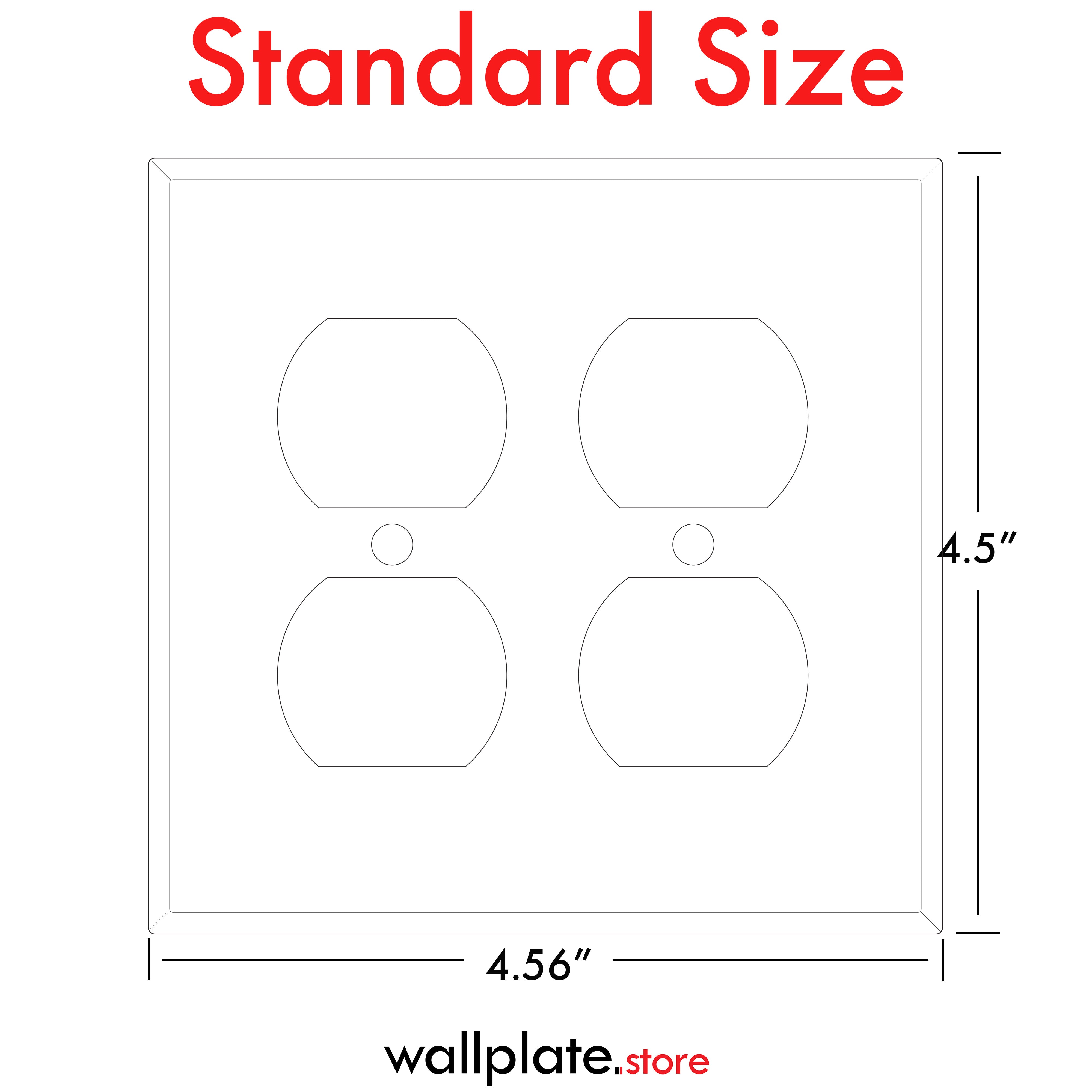 2 Gang White Metal Duplex Receptacle Wall Plate