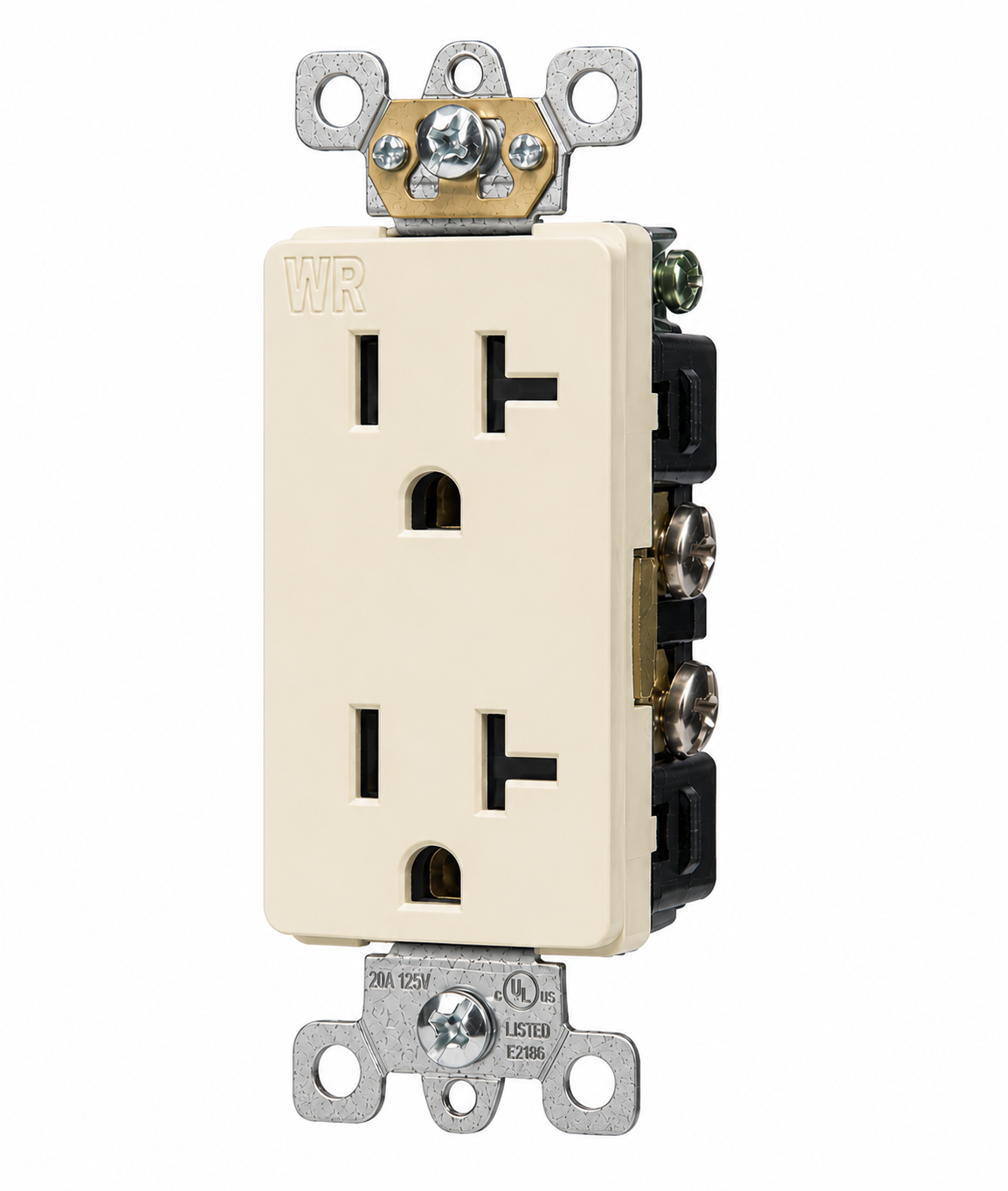 Ivory, Decorator Duplex Receptacle 20A-125V