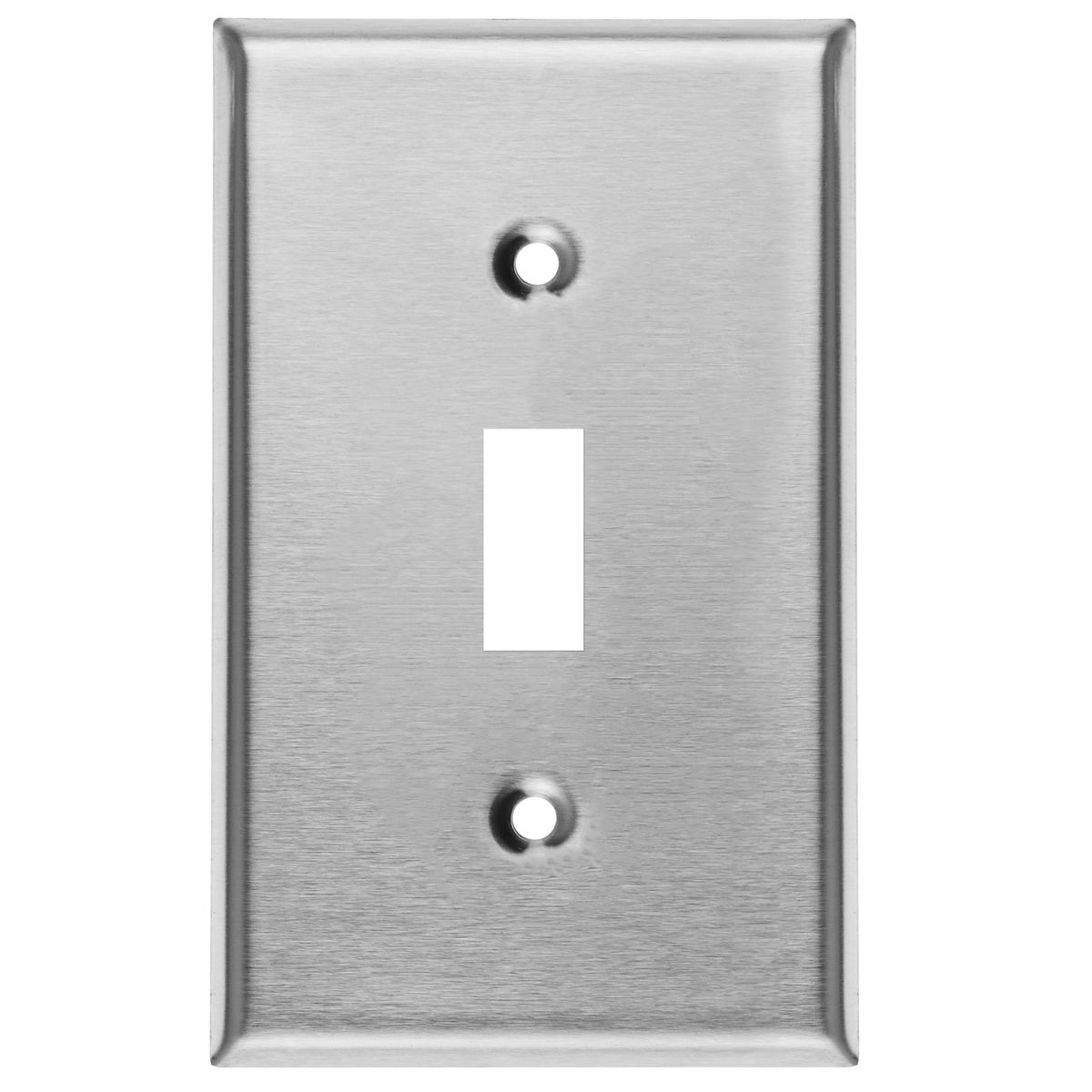1-Gang Standard Stainless Steel Wall Plate – 1 Toggle Switch Opening – Type 430 Satin