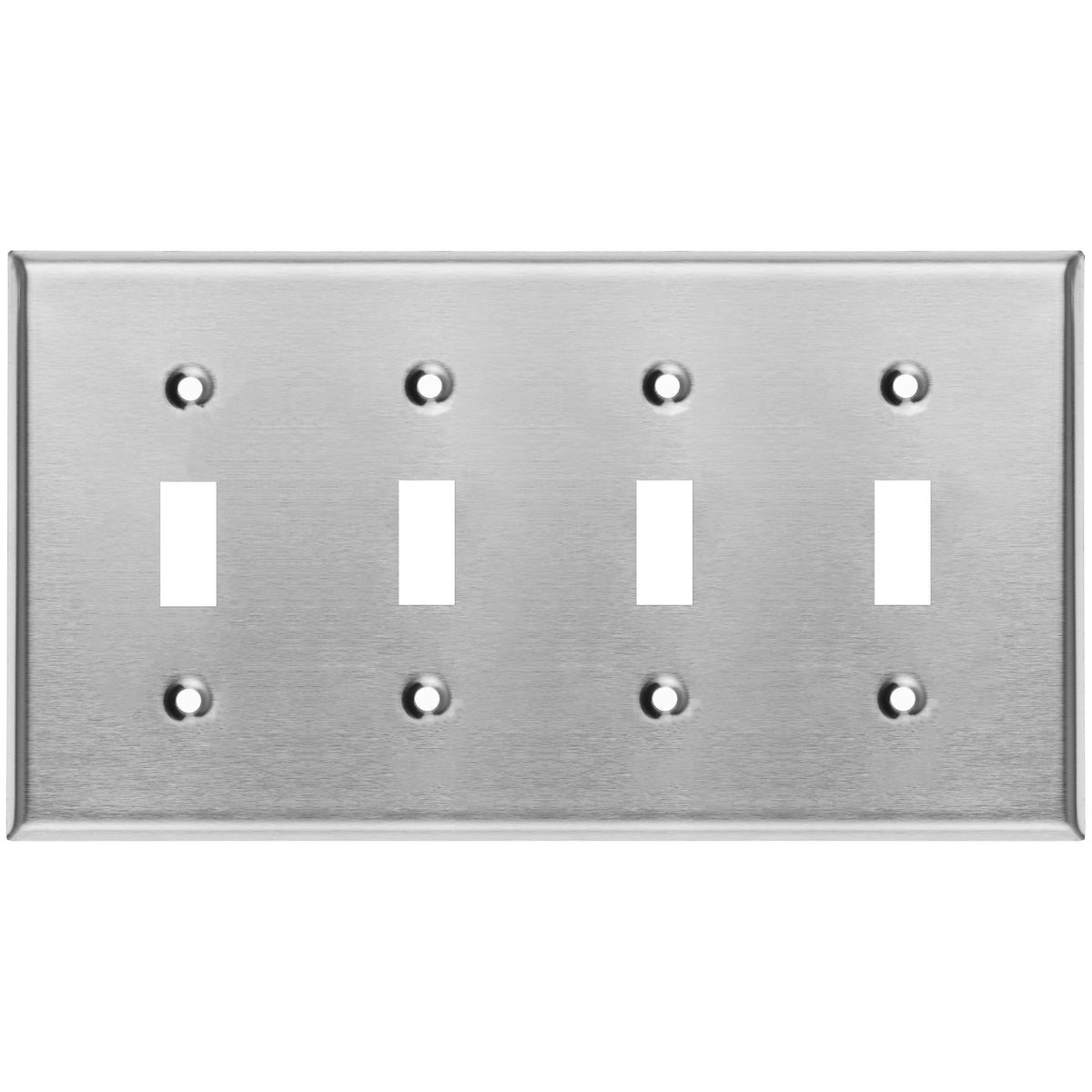 4 Gang Stainless Steel Decora Switch Wall Plate Cover