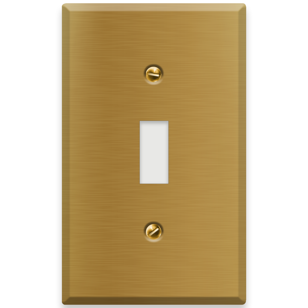 1-Gang Standard Brass Wall Plate – 1 Toggle Switch Opening – Satin Brass