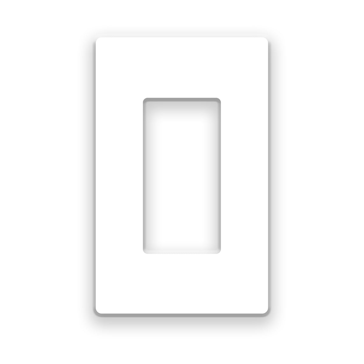 1-Gang Standard Screwless Plastic Wall Plate – 1 Decora/GFCI Opening – White
