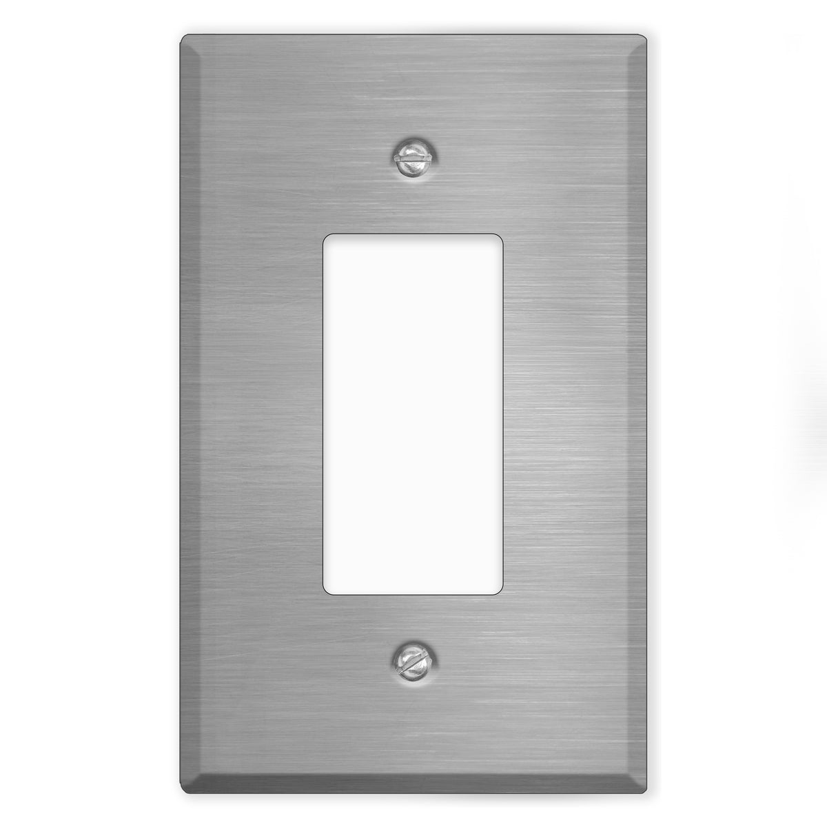 1-Gang Oversize Stainless Steel Wall Plate – 1 Decora/GFCI Opening – Type 430 Satin