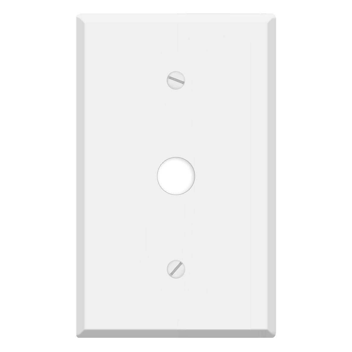 1-Gang Oversize Metal Wall Plate – 5/8 in. Center Hole – White Semi-Gloss