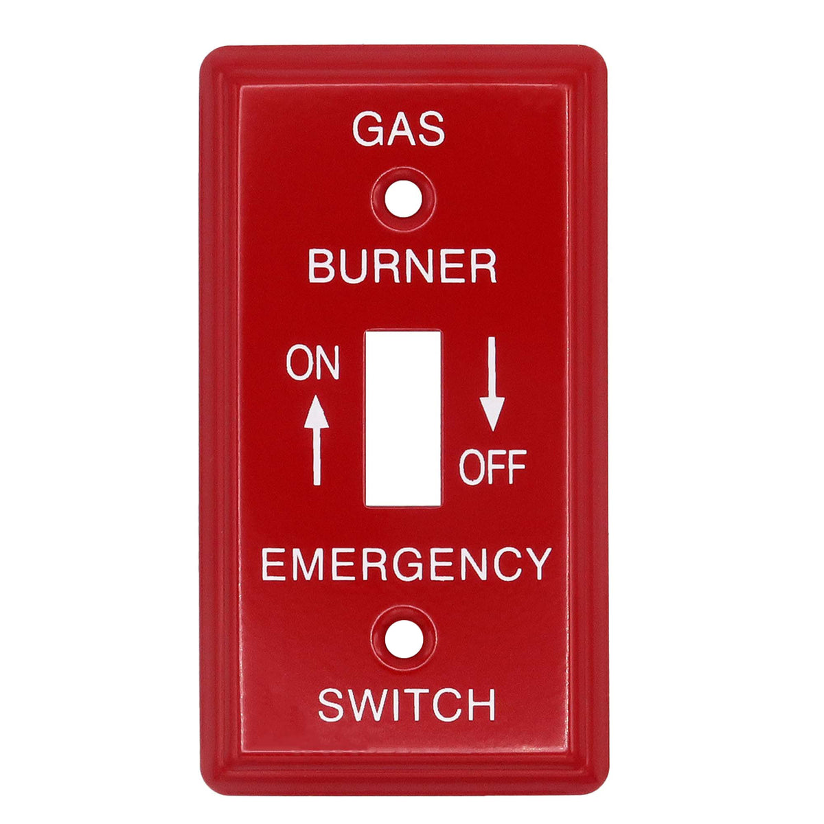 1 Gang Utility Size Red Metal Gas Burner Wall Plate