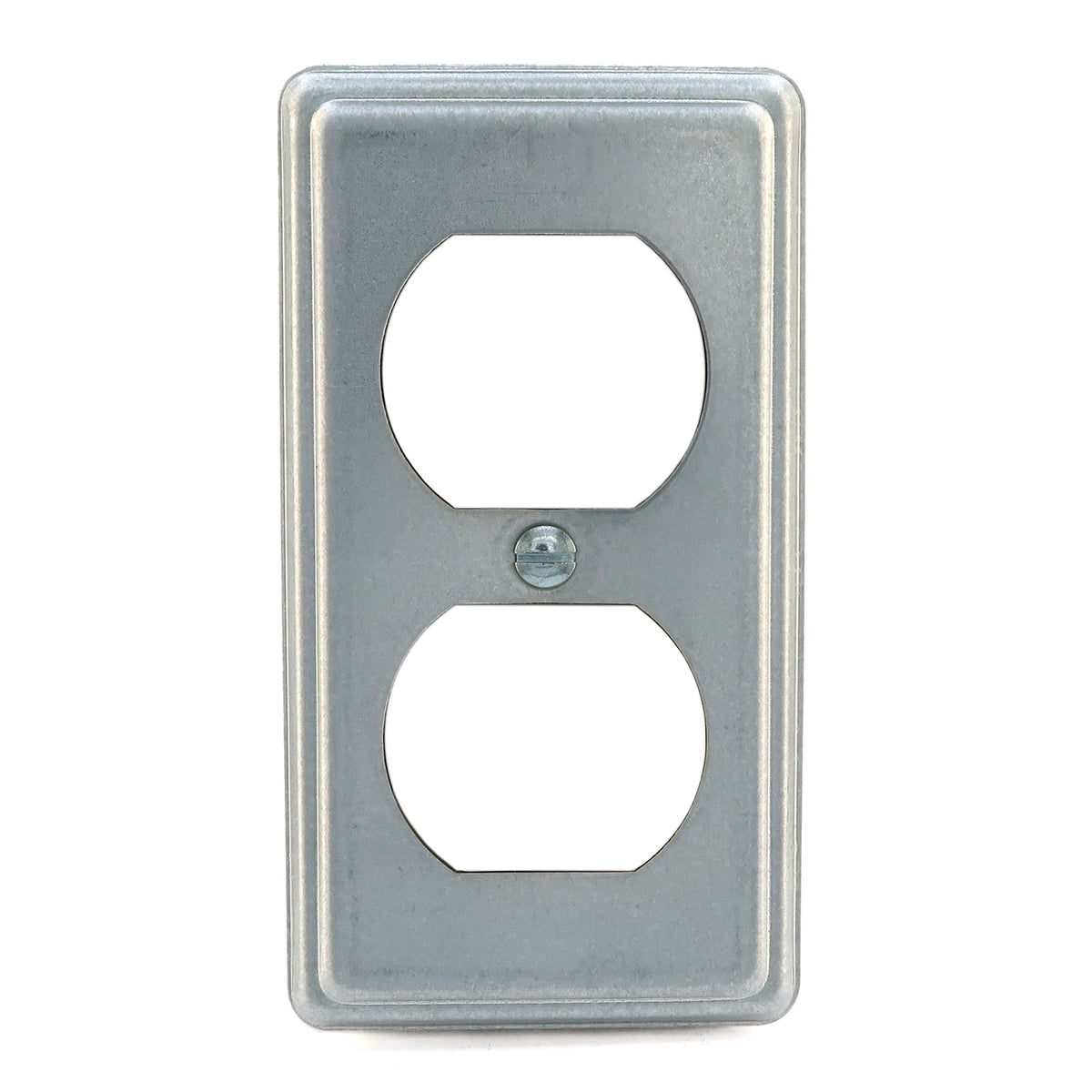 1-Gang Utility Size Galvanized Steel Cover – 1 Duplex Receptacle