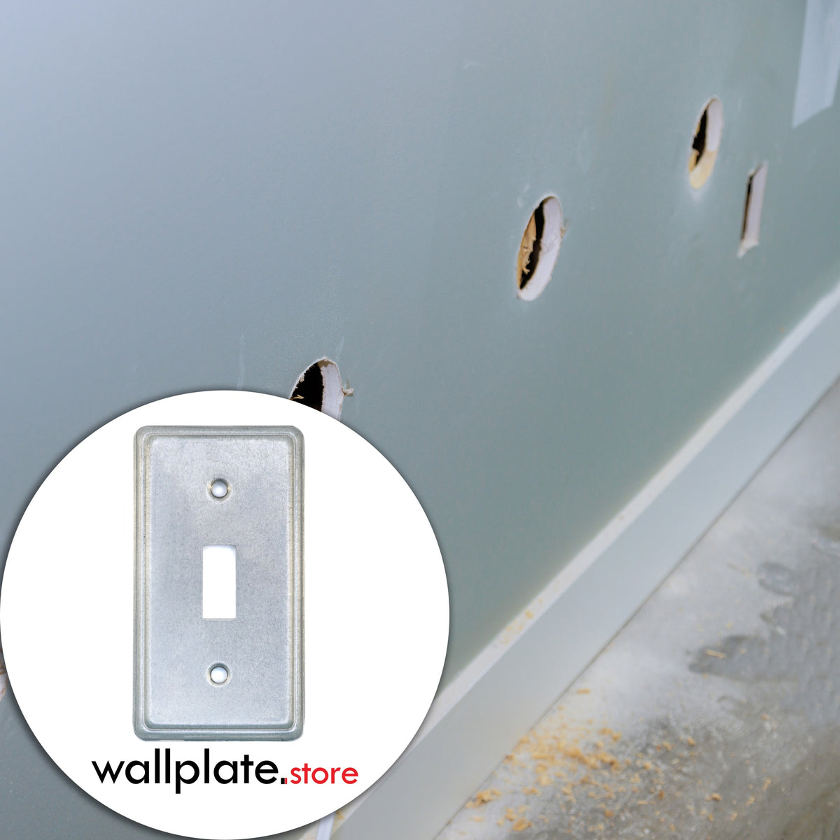 1-Gang Utility Size Galvanized Steel Cover – 1 Toggle Switch Opening