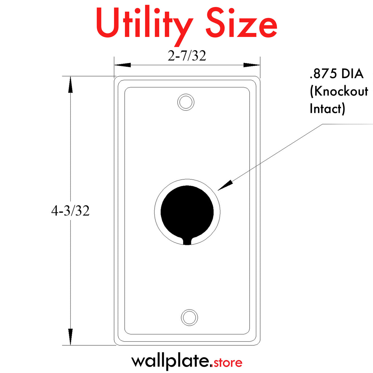 1-Gang Utility Size Galvanized Steel Cover – 1/2 in. Knockout