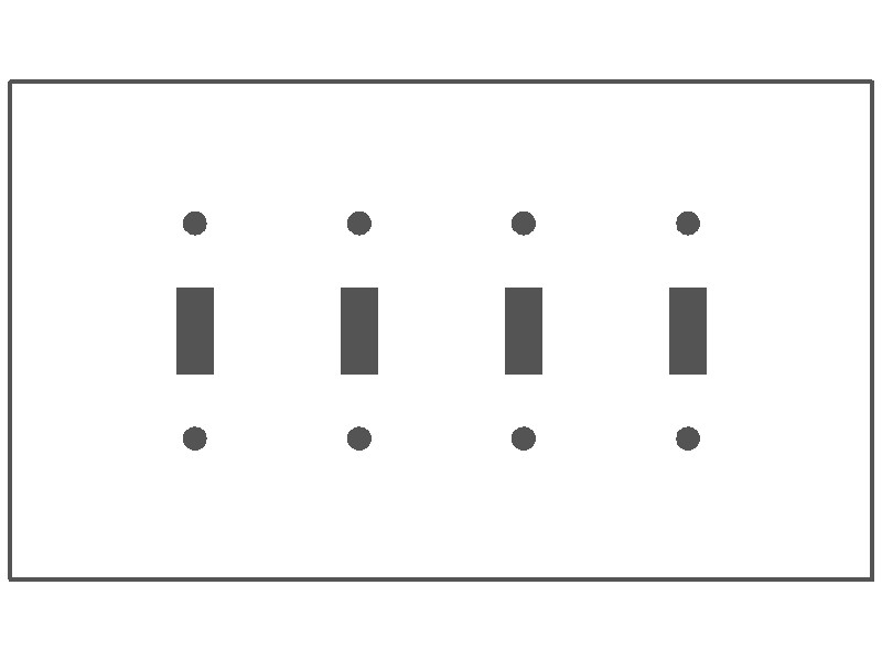 4 Gang Oversized, Toggle Switch Stainless Steel Wallplate