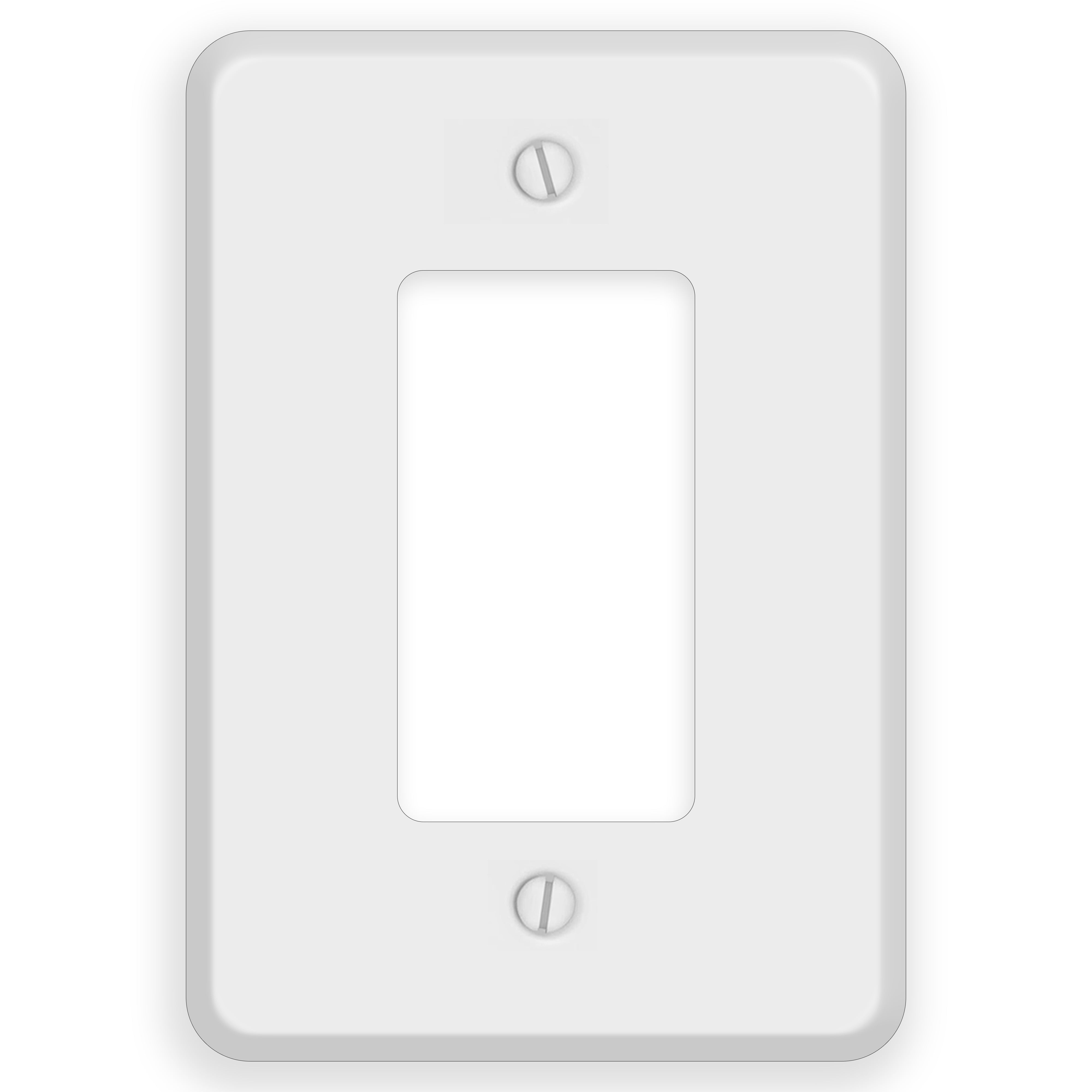 1 Gang White Metal Rocker Switch Maxi Plate