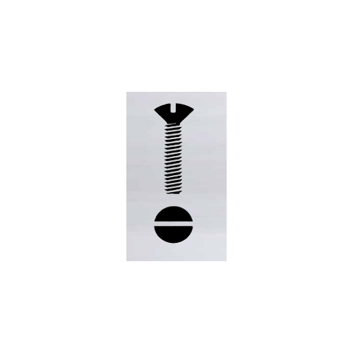 MLBM-40224 Standard 1/2" Slotted 6-32 Oval Head, Paited White Semi Gloss